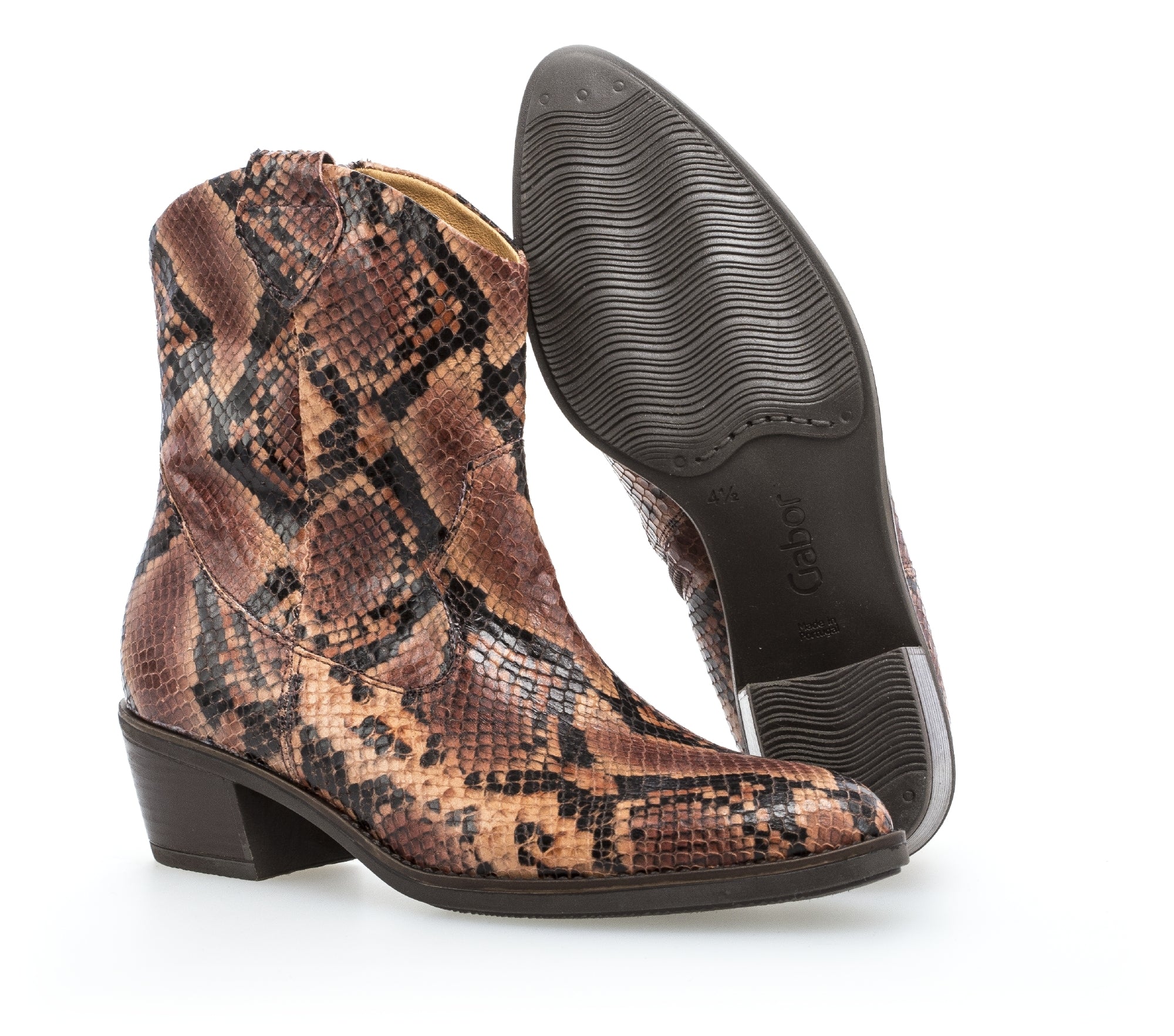 Bottines santiag effet python en cuir - Image 4