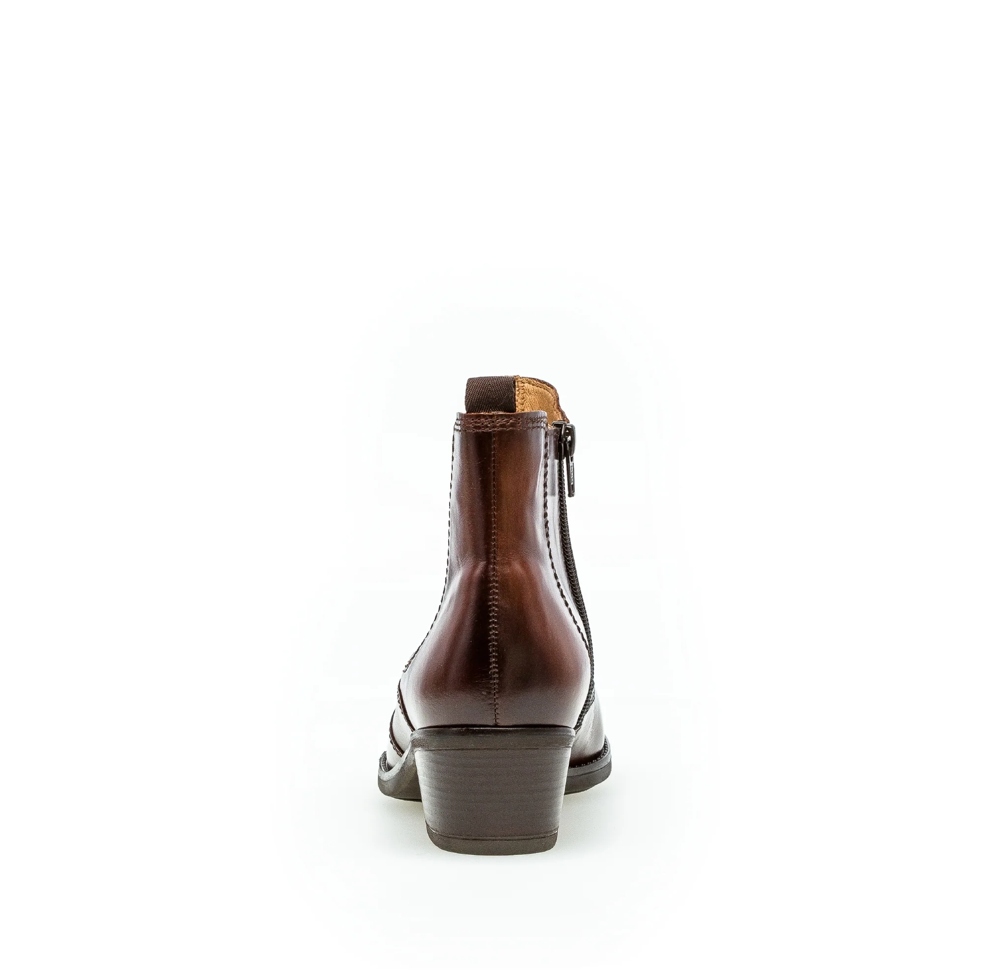 Bottines santiag marron en cuir - Image 3