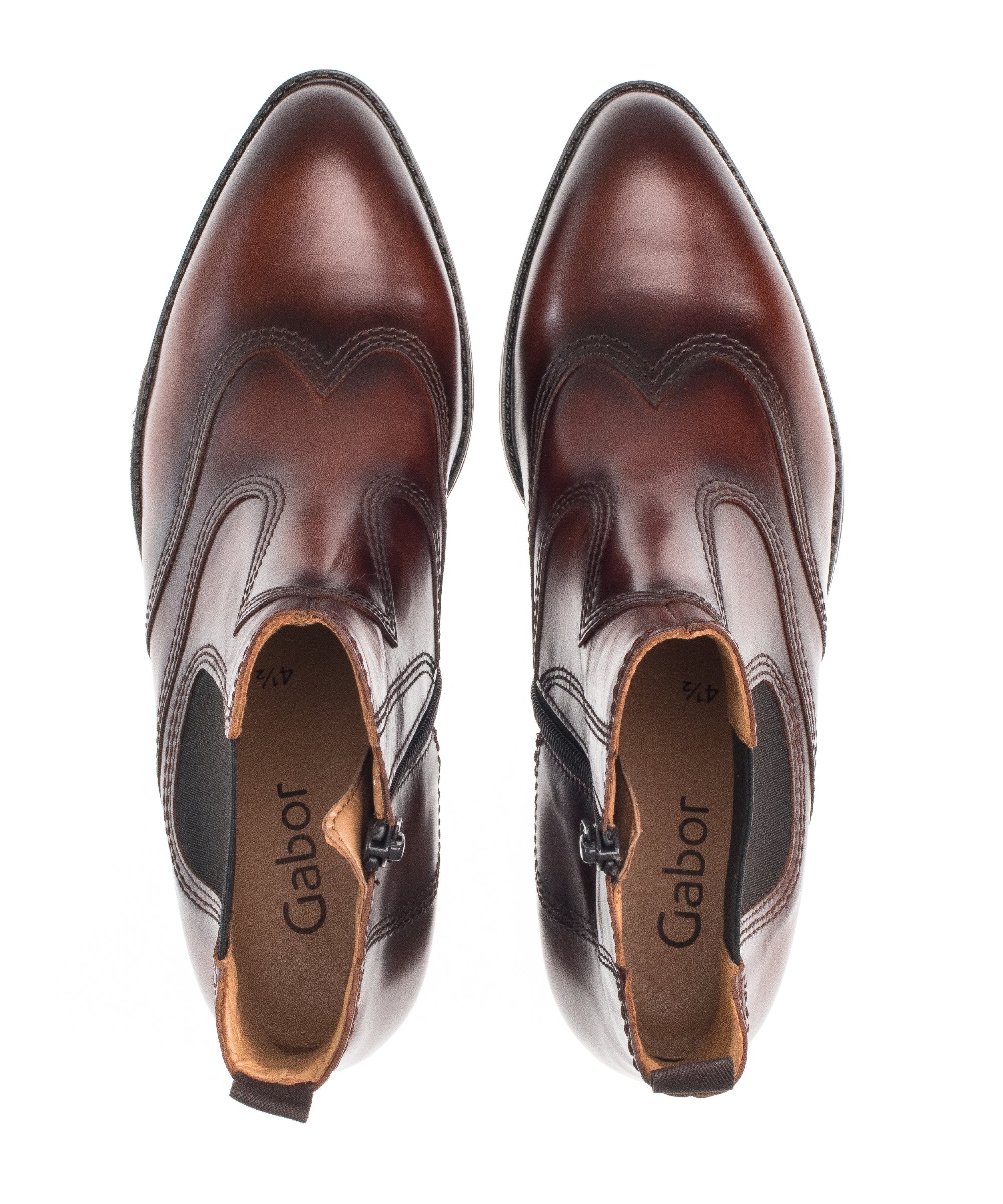 Bottines santiag marron en cuir - Image 5