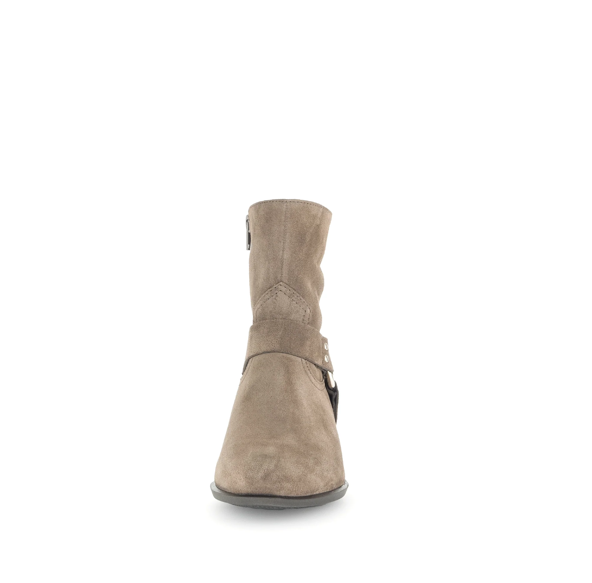 Bottines taupe en cuir velours - Image 4