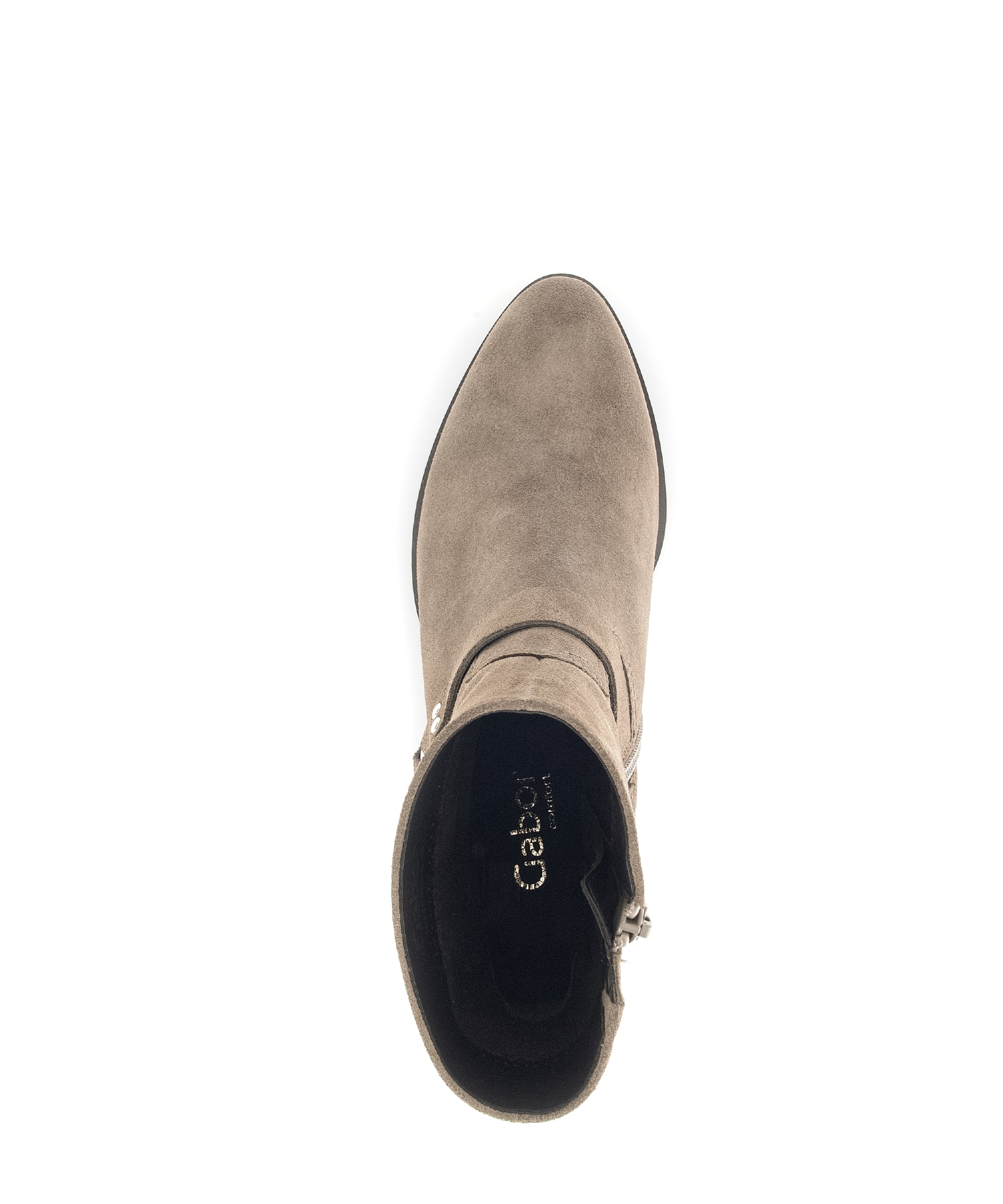Bottines taupe en cuir velours - Image 6