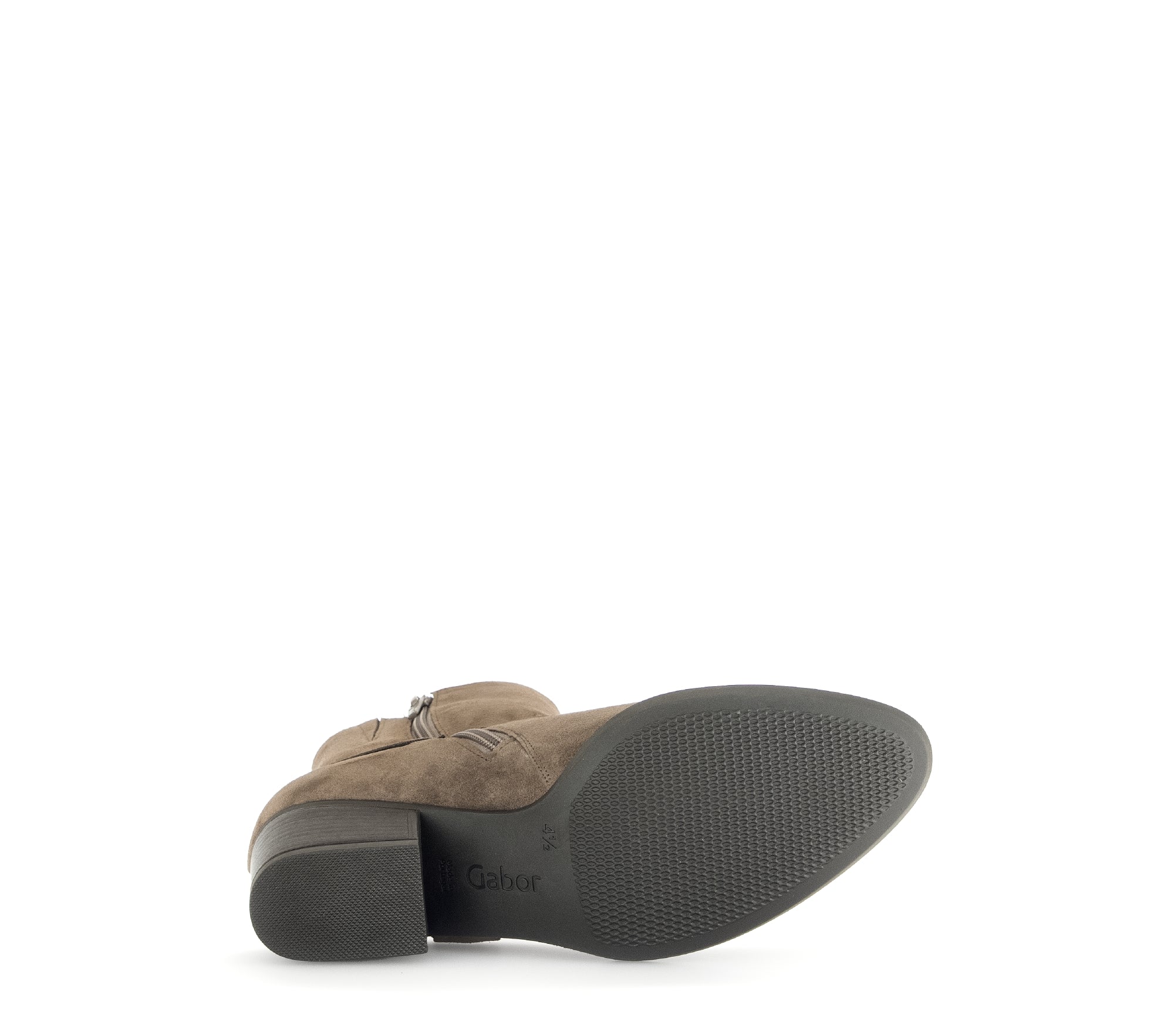 Bottines taupe en cuir velours - Image 7