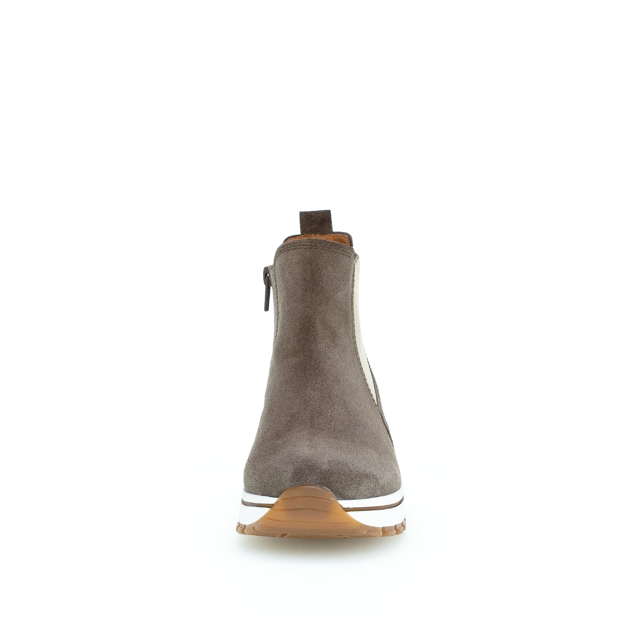 Bottines taupe en suède - Image 3