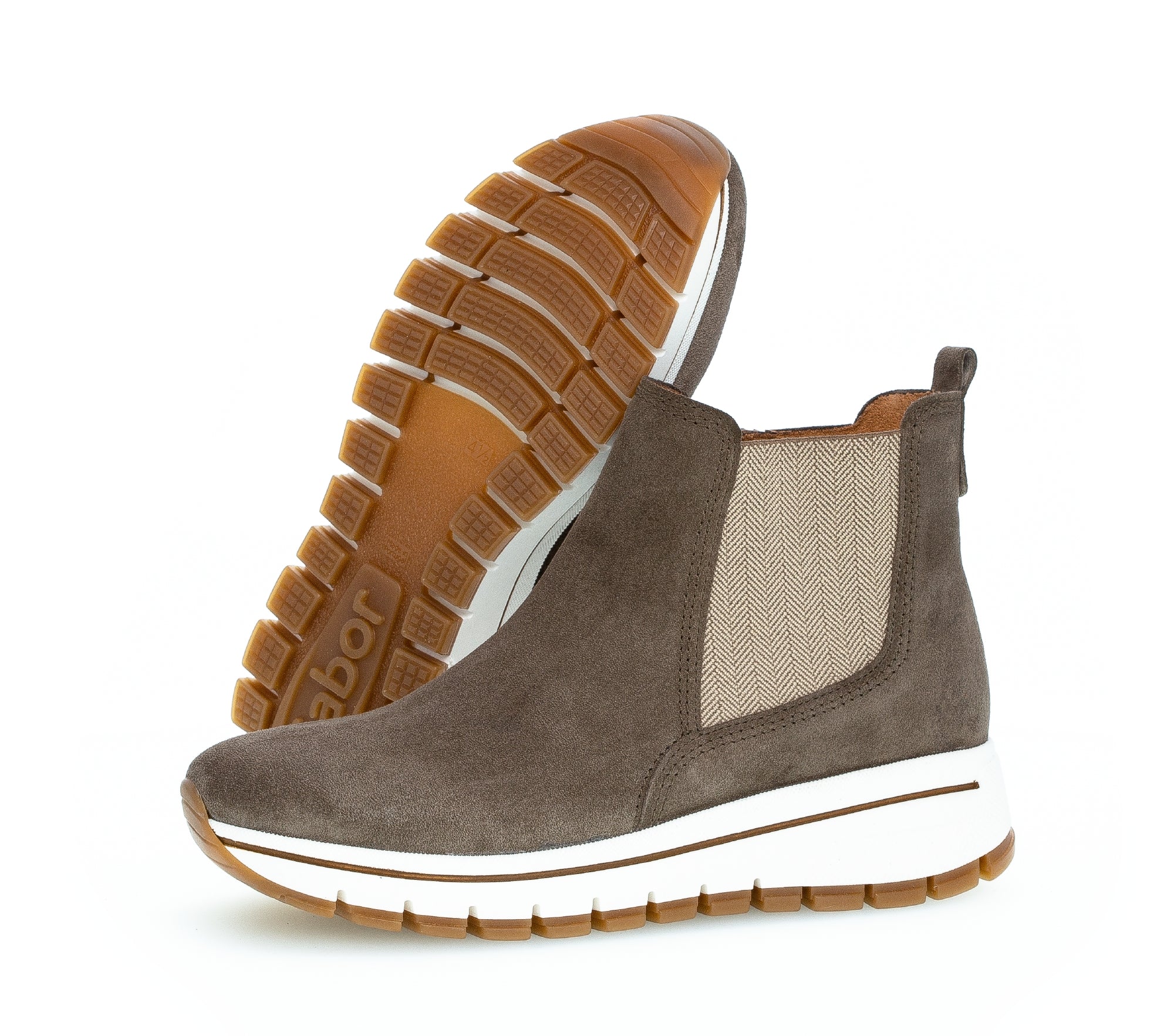 Bottines taupe en suède - Image 4