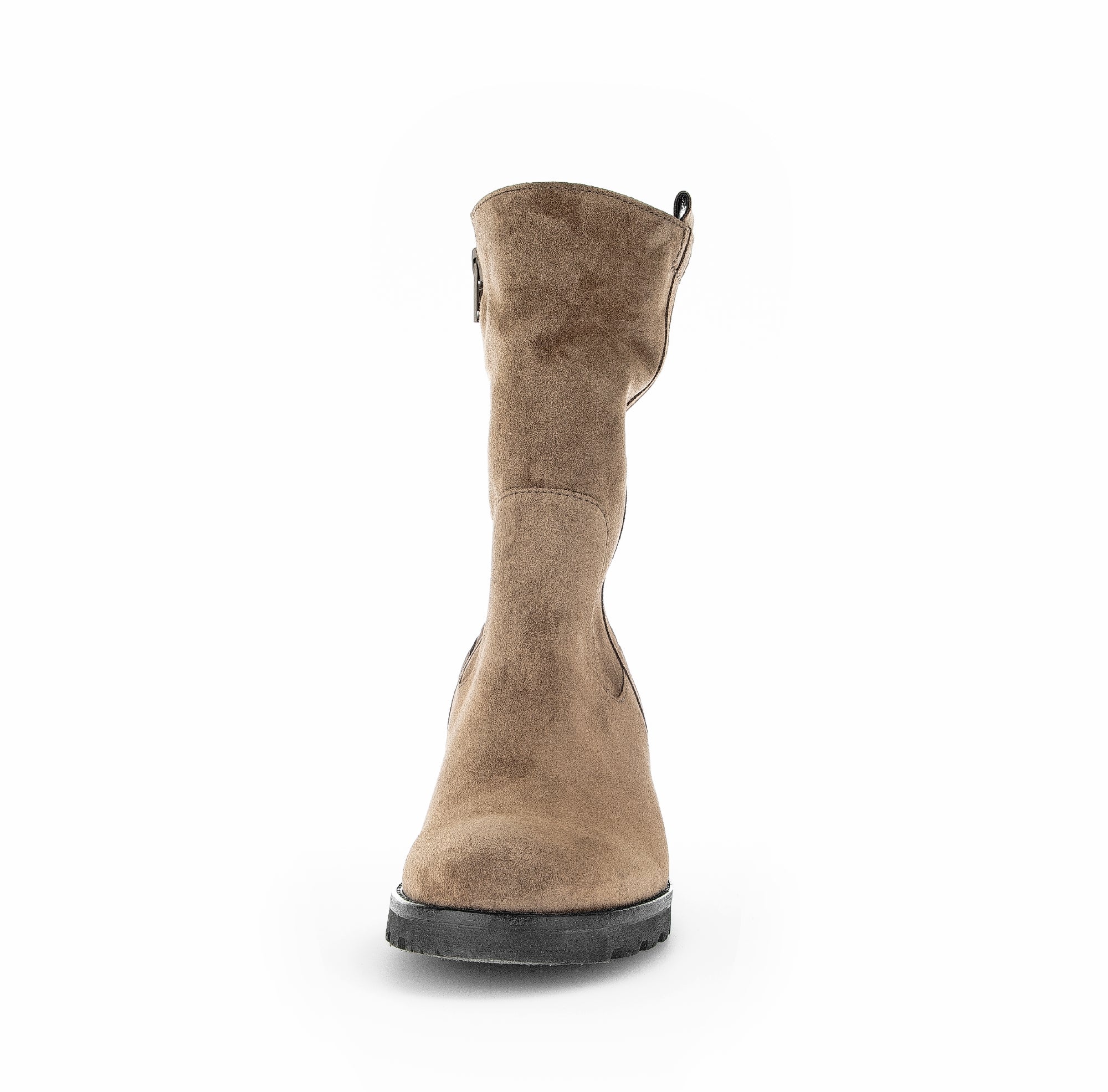 Bottines taupes en cuir velours - Image 4