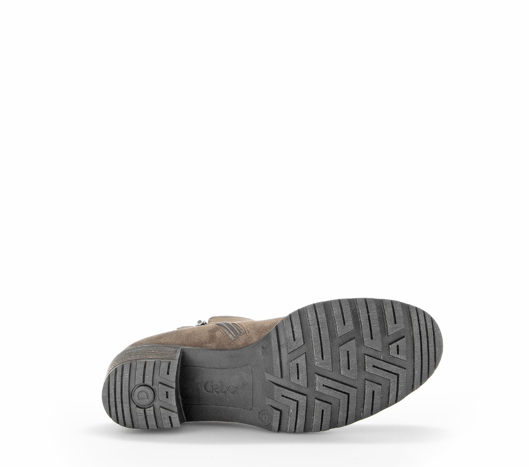 Bottines taupes en cuir velours - Image 7