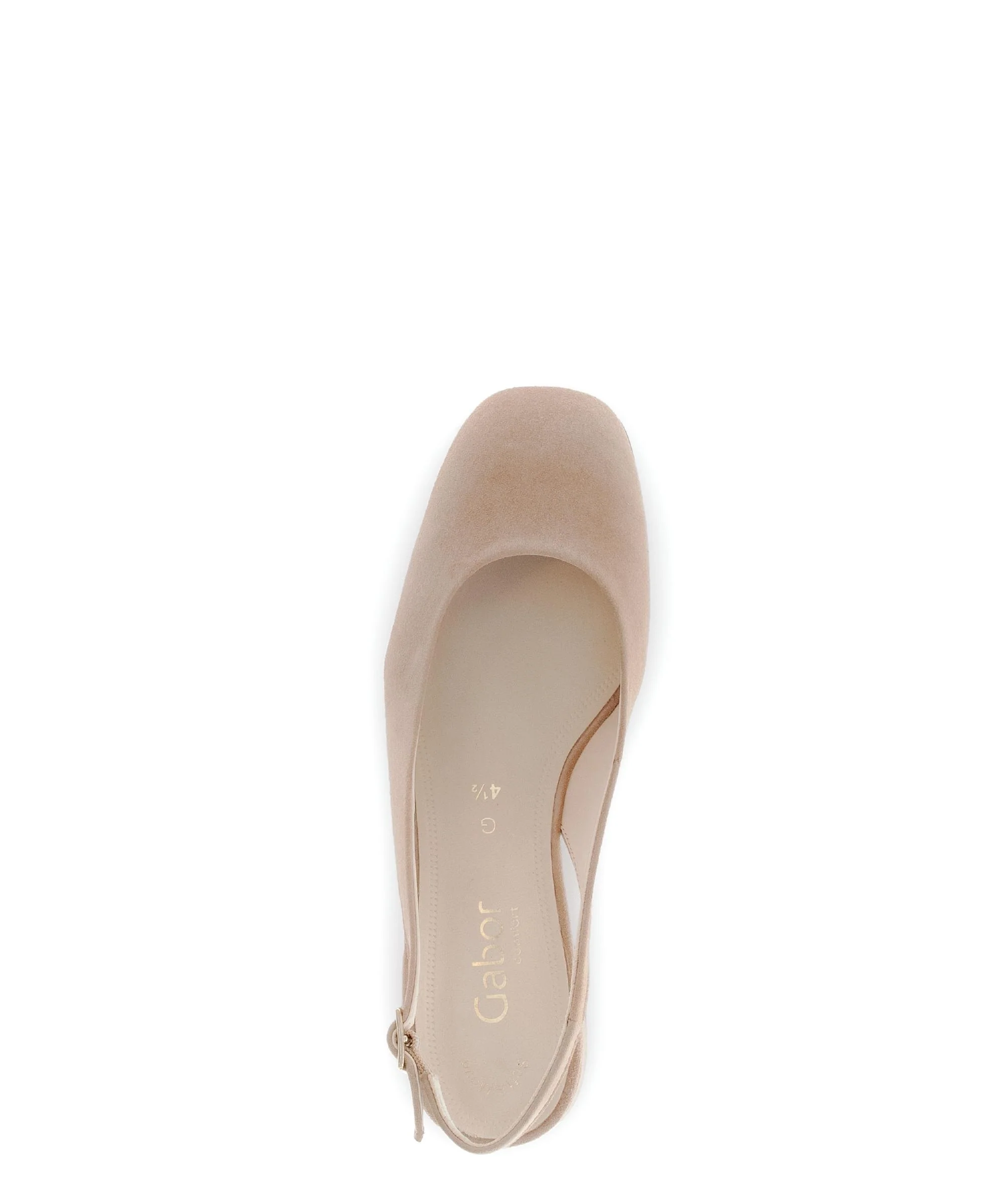 Escarpins bride arrière beiges en Nubuck - Image 3