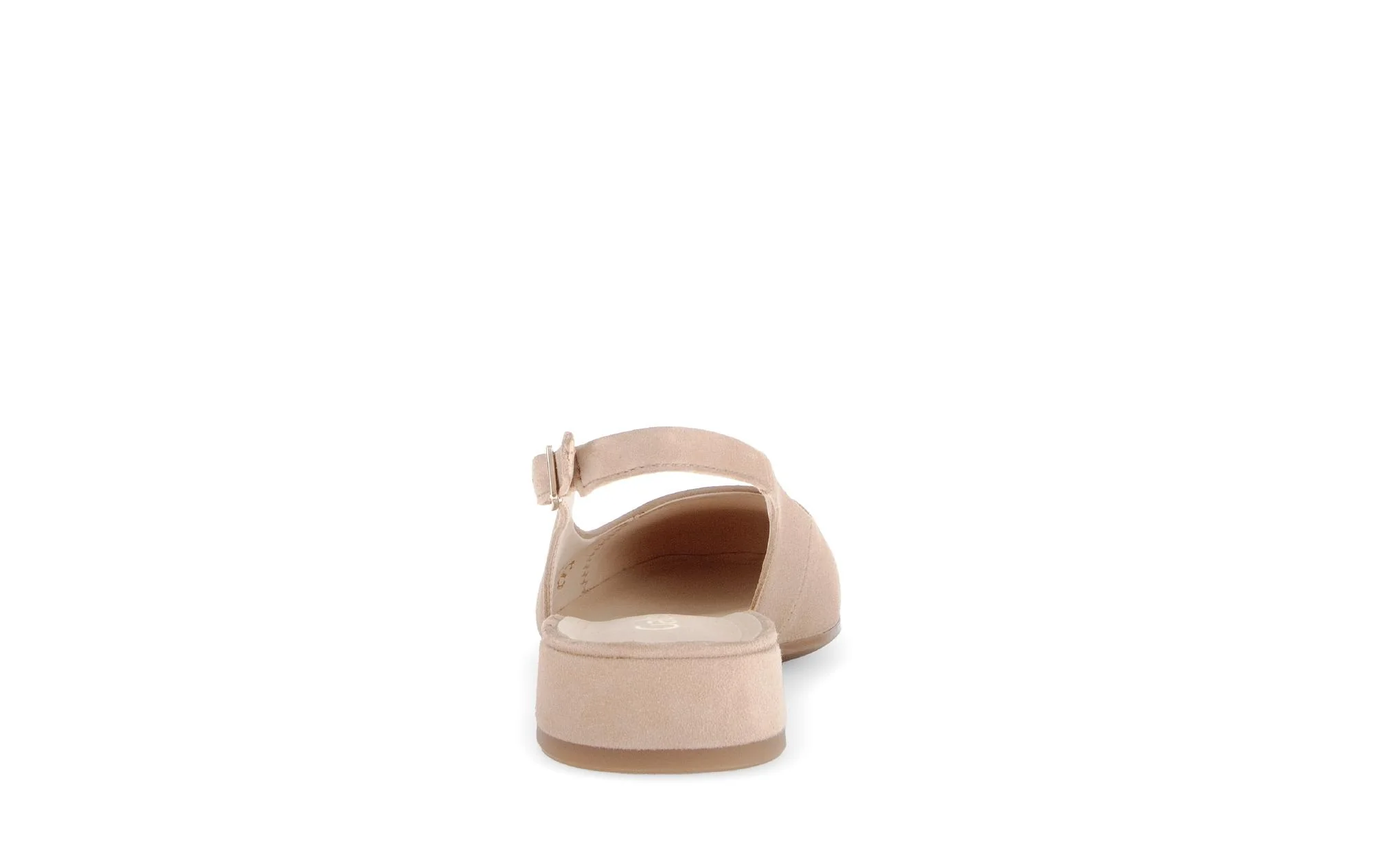 Escarpins bride arrière beiges en Nubuck - Image 4