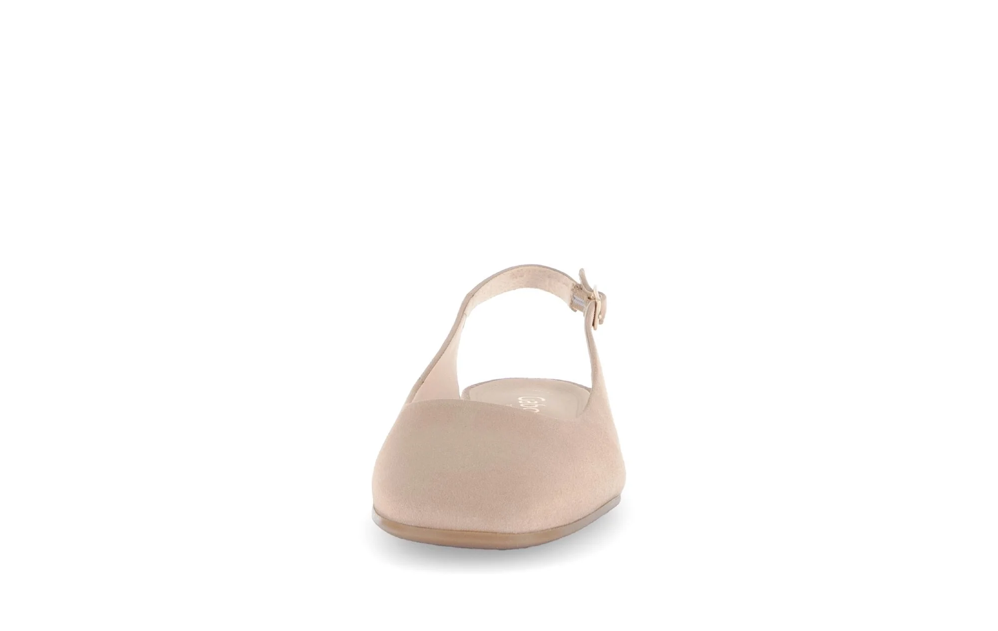 Escarpins bride arrière beiges en Nubuck - Image 5
