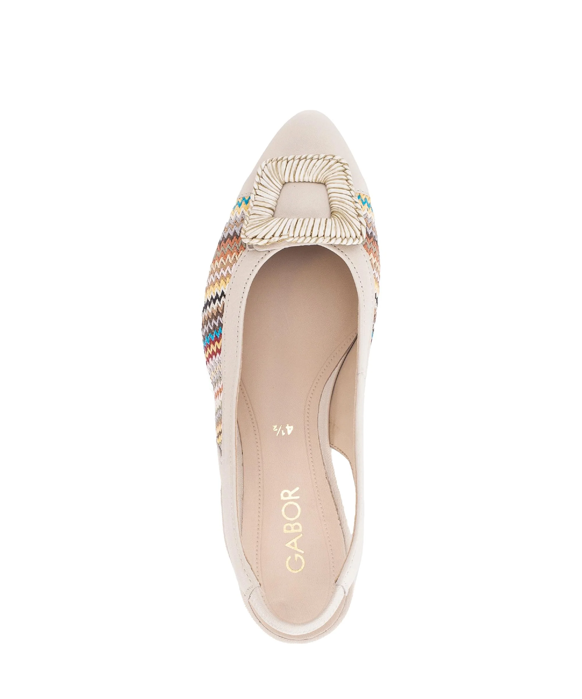 Escarpins brides arrière beiges en cuir - Image 3