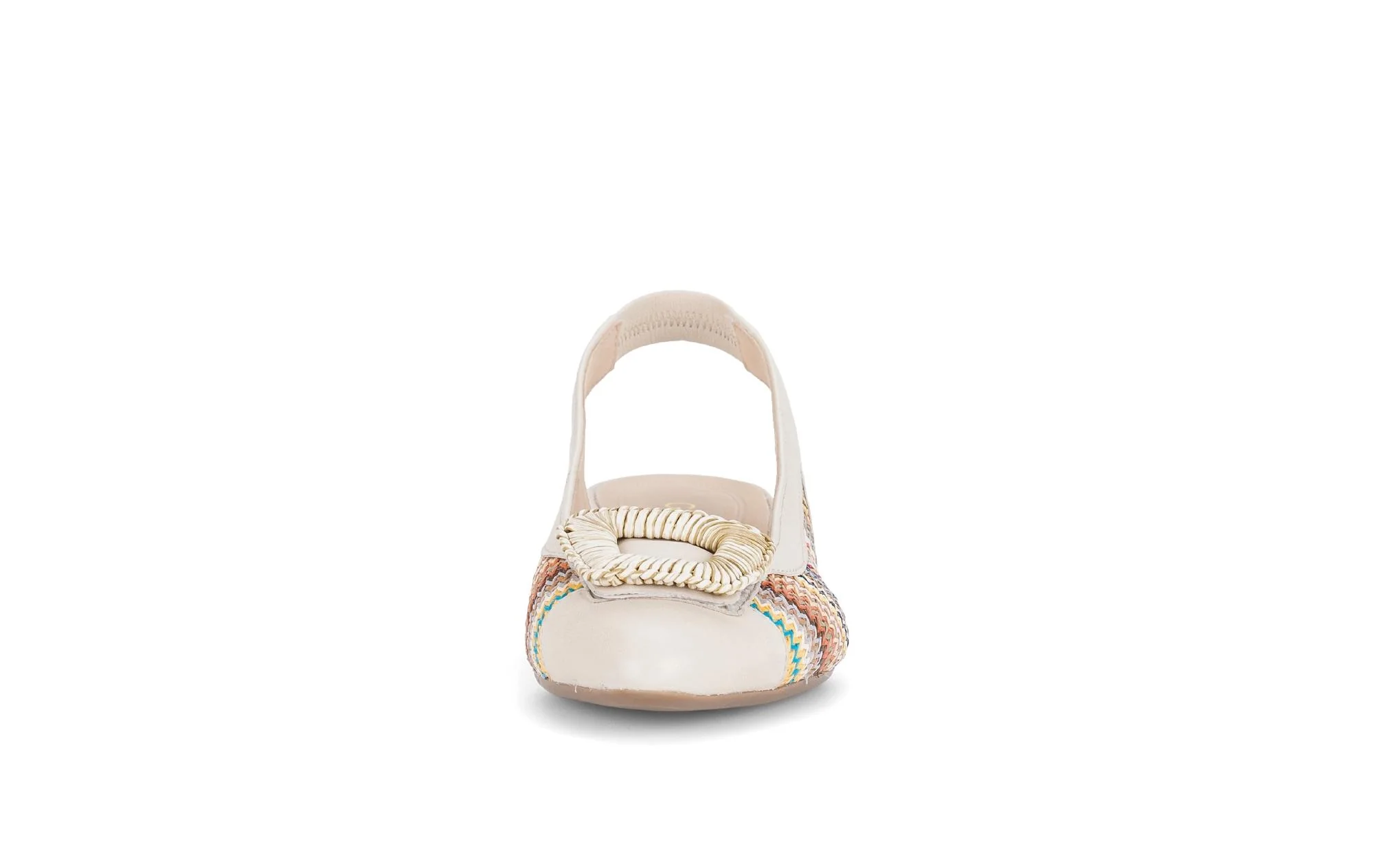 Escarpins brides arrière beiges en cuir - Image 5