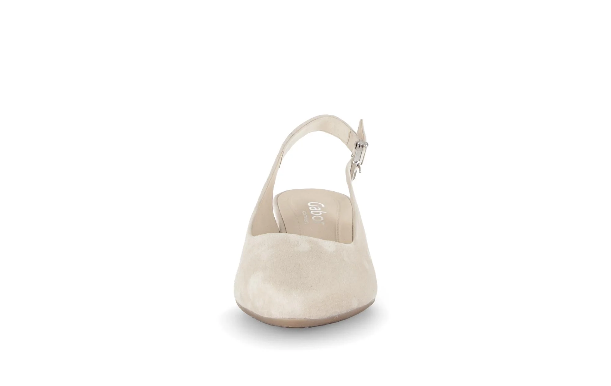 Escarpins brides arrière beiges en nubuck - Image 5