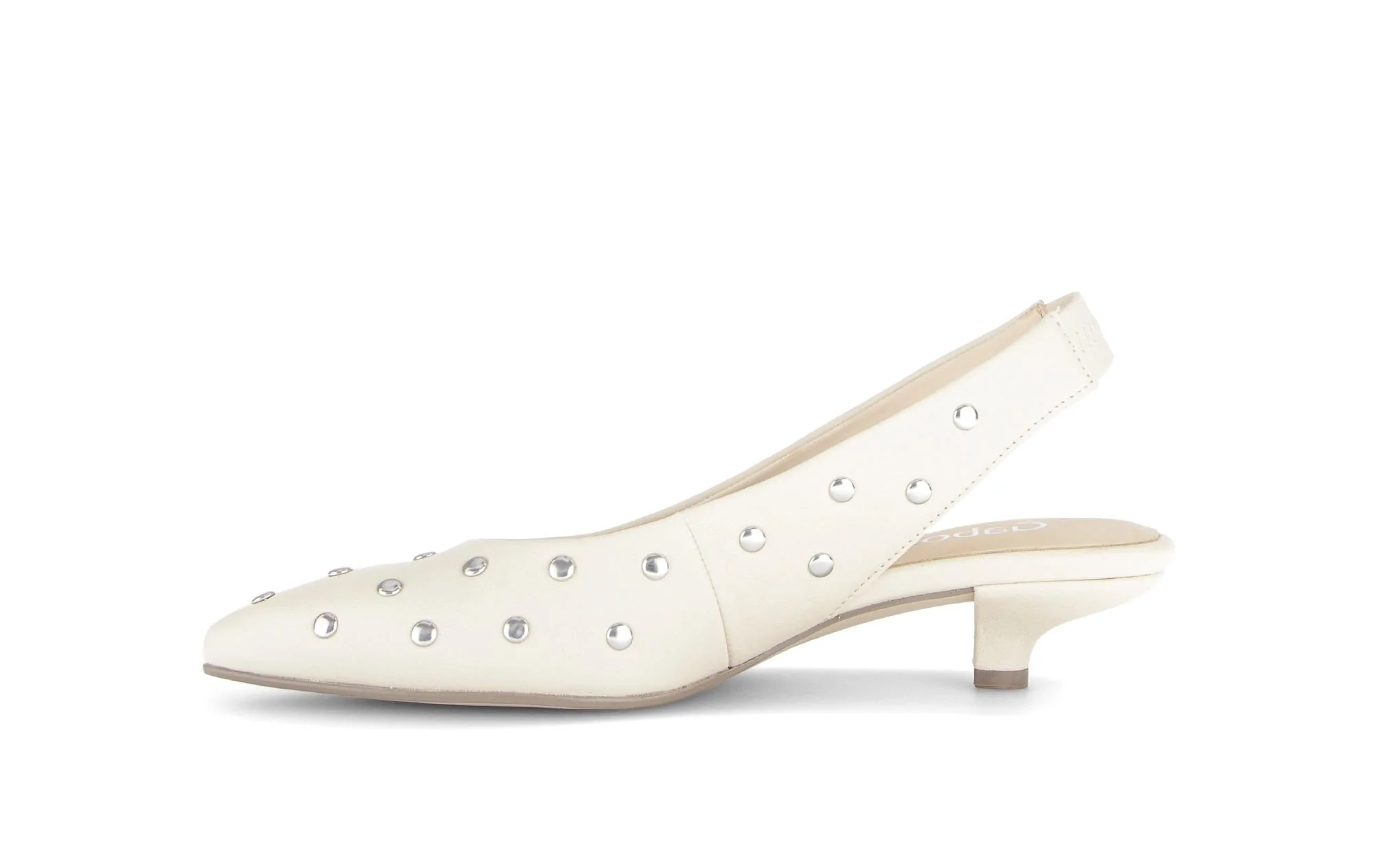 Brides arrière crème en cuir - Image 2