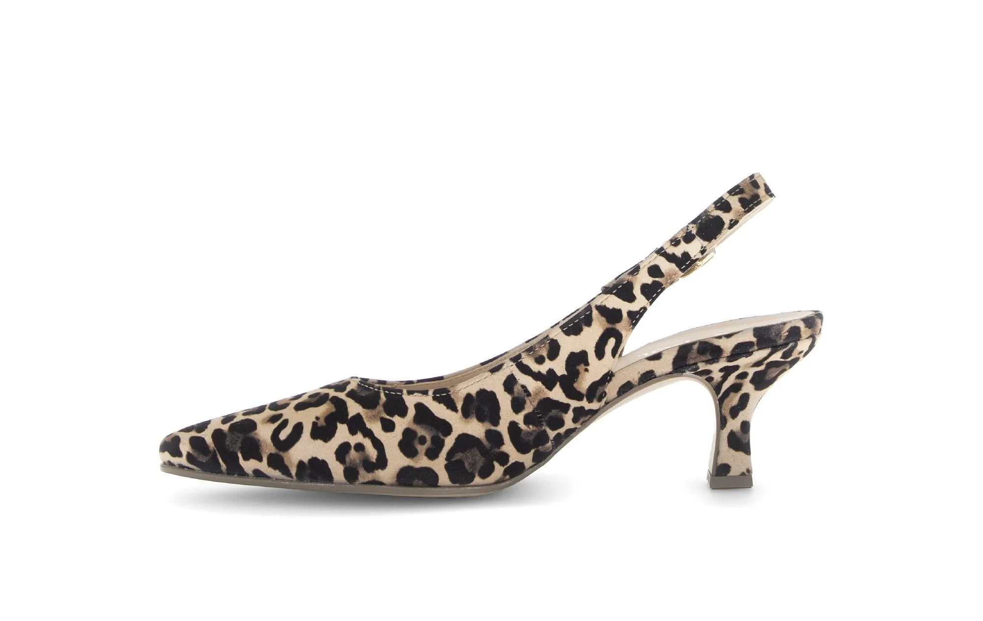 Escarpins brides arrière léopard en nubuck - Image 2
