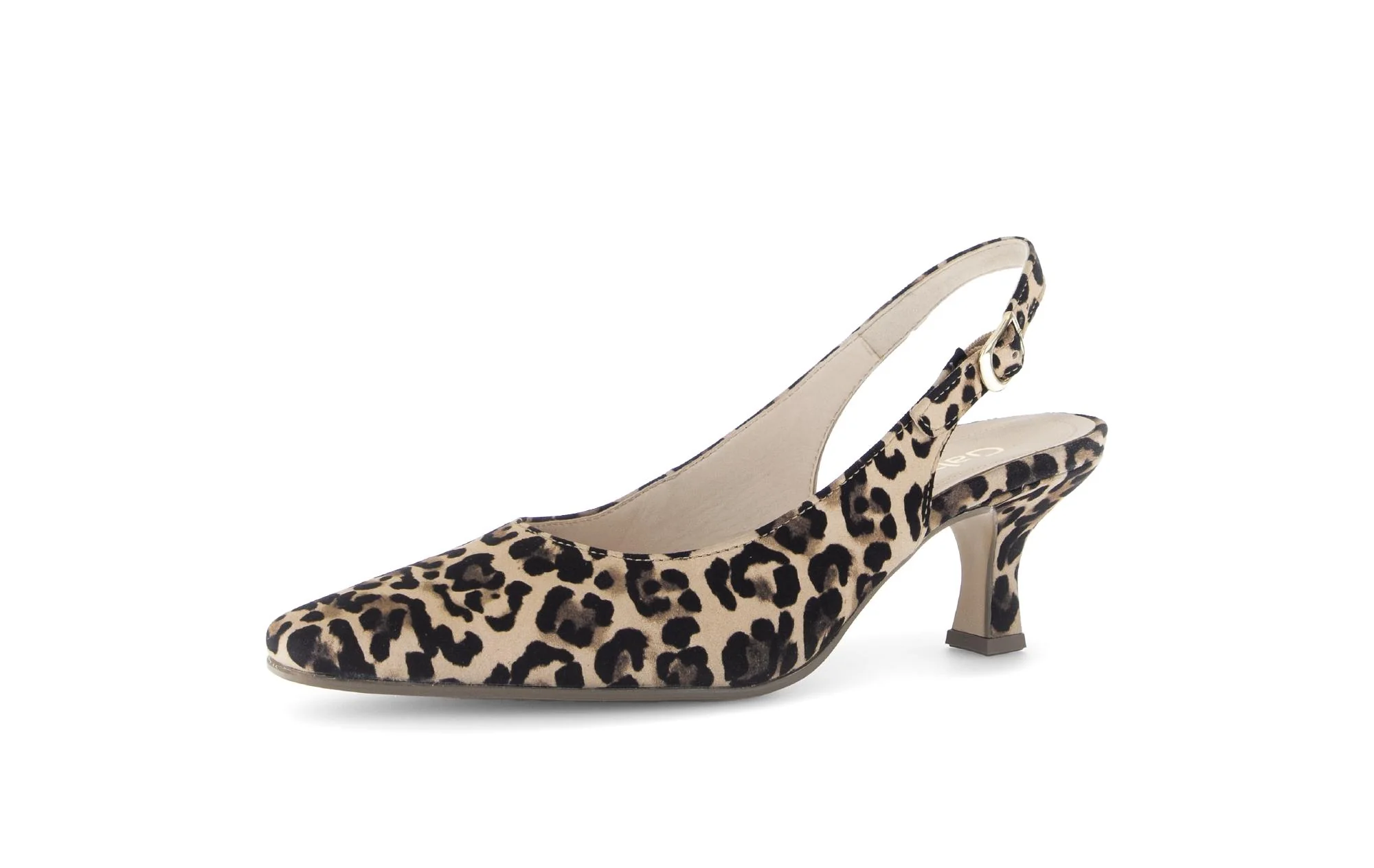 Escarpins brides arrière léopard en nubuck - Image 6