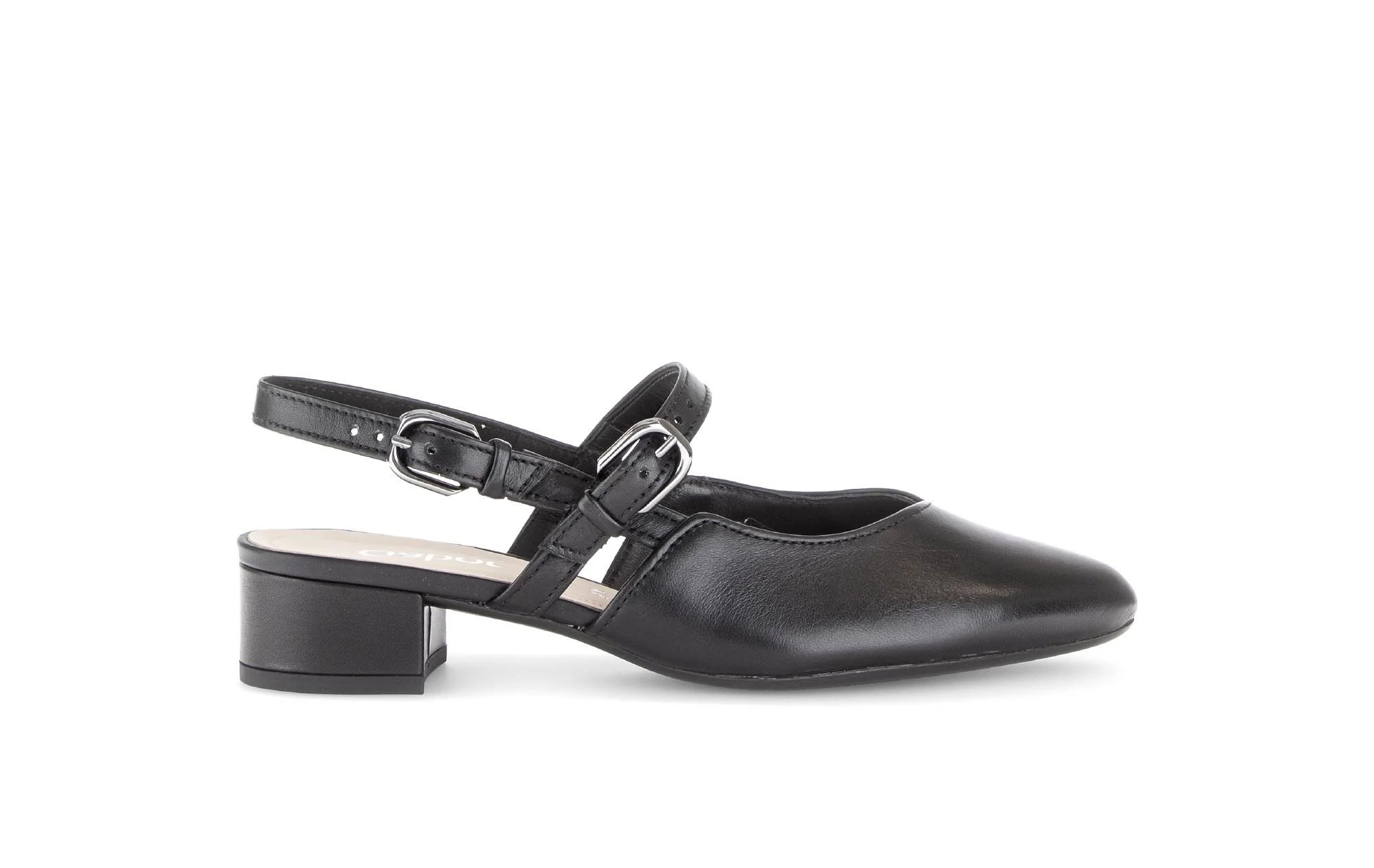 Brides arrière noires en cuir
