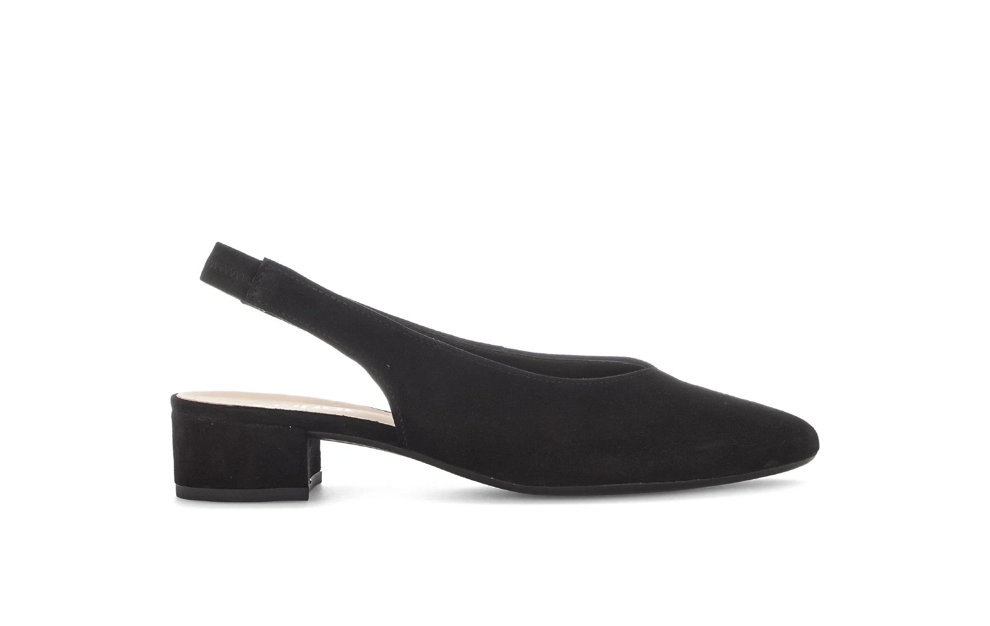 Escarpins Brides arrière noires en Nubuck