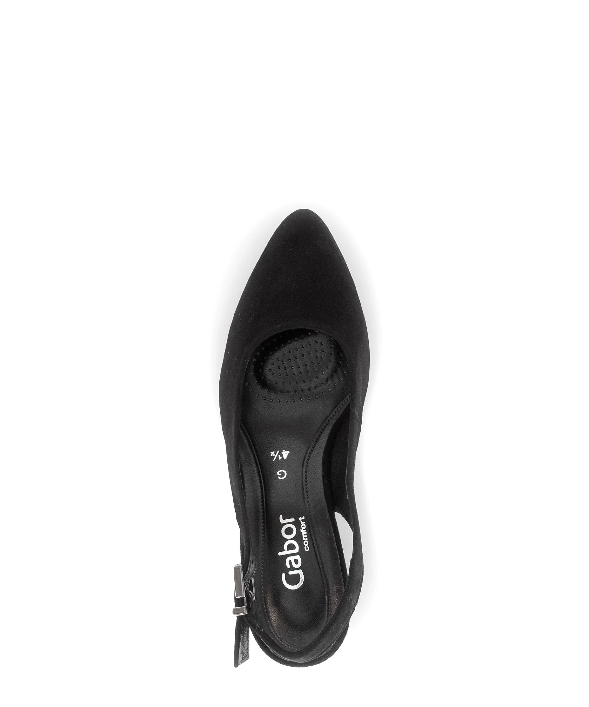 Escarpins brides arrière noires en nubuck - Image 3