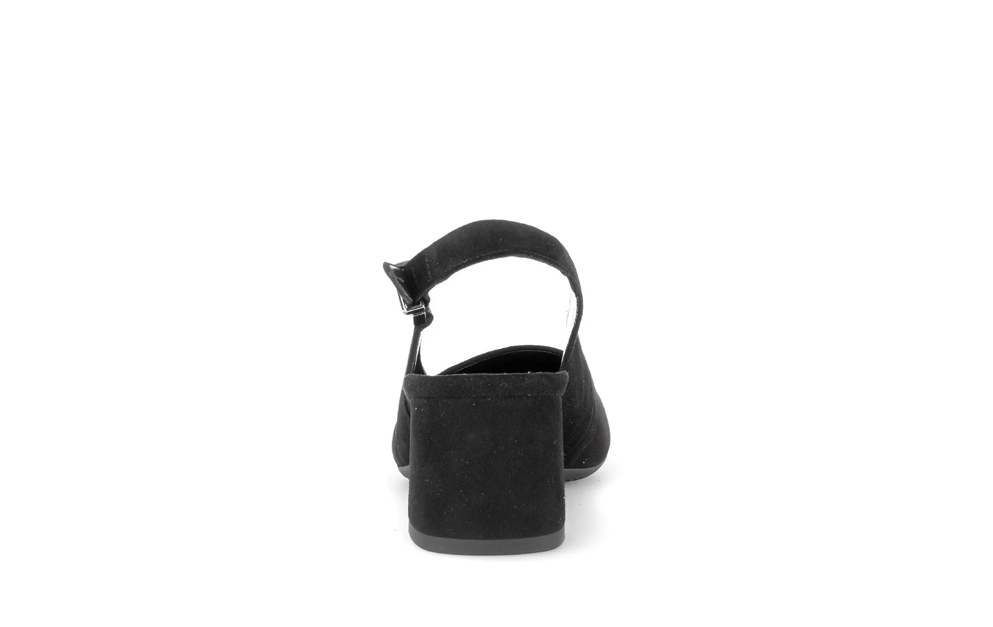 Escarpins brides arrière noires en nubuck - Image 4