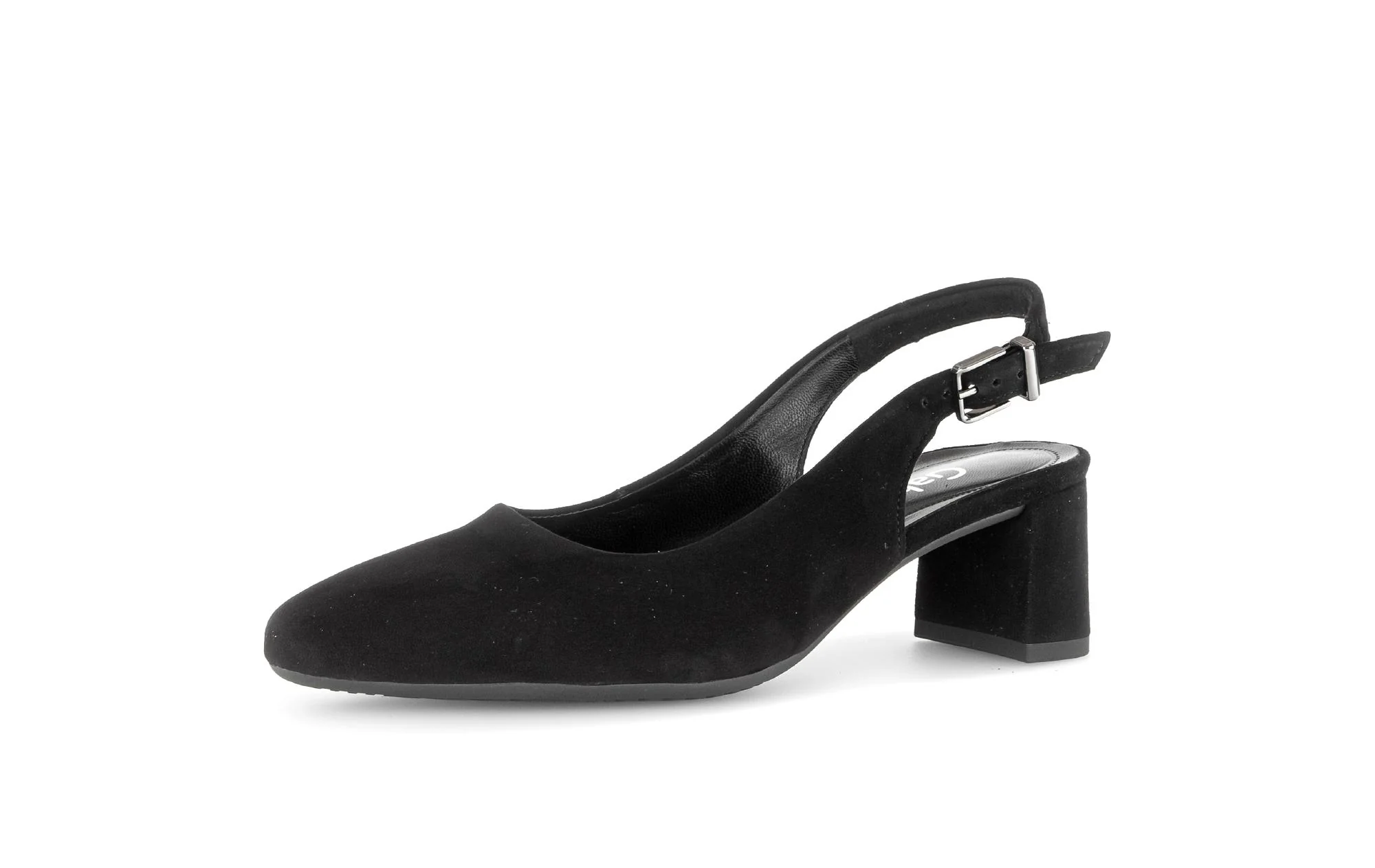 Escarpins brides arrière noires en nubuck - Image 6