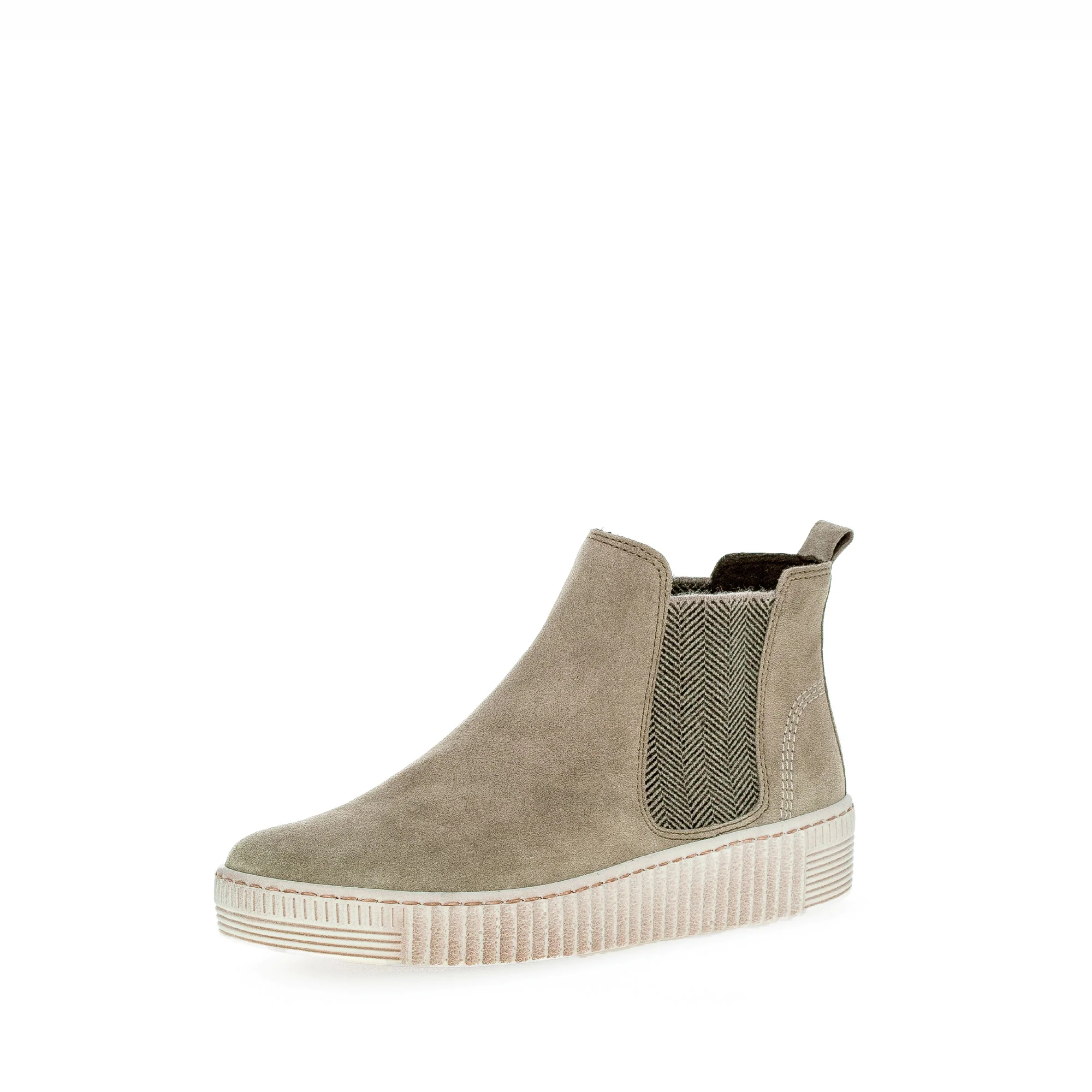 Chelsea Boots beiges en velours - Image 3