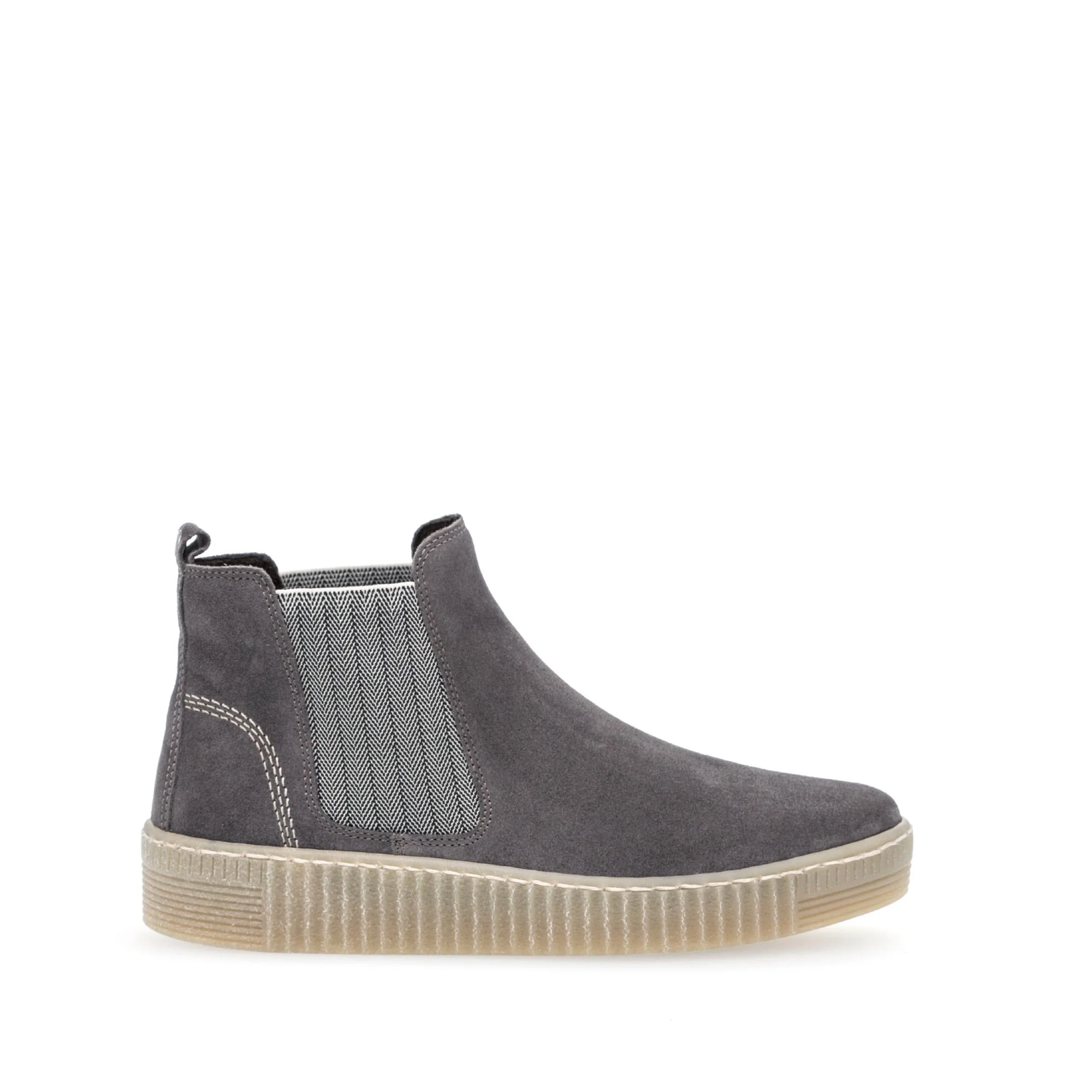 Chelsea Boots grises en velours