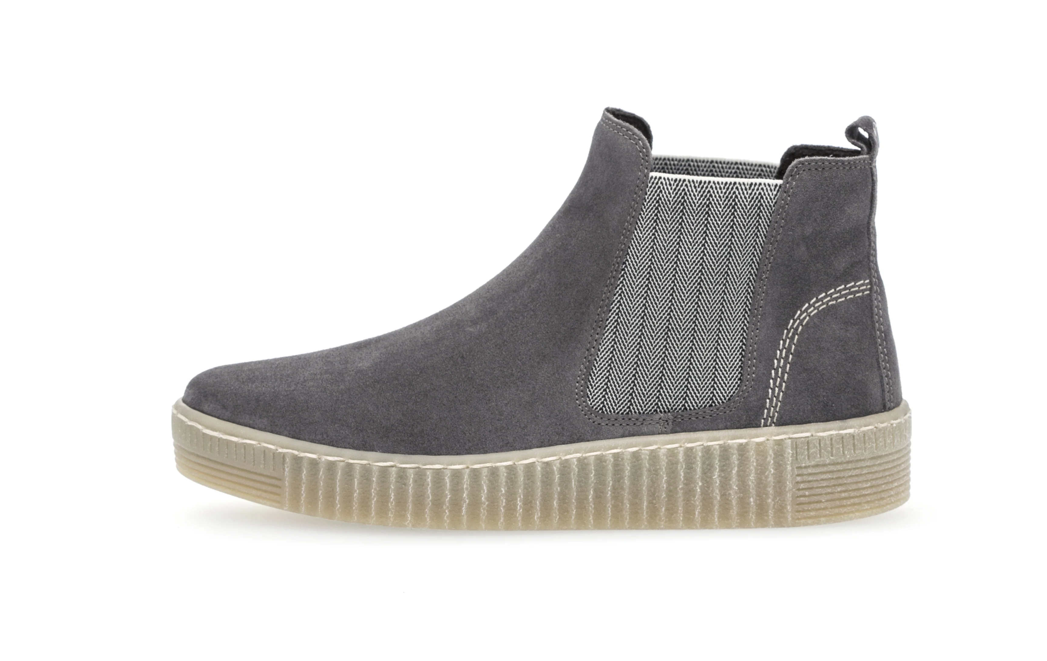 Chelsea Boots grises en velours - Image 2