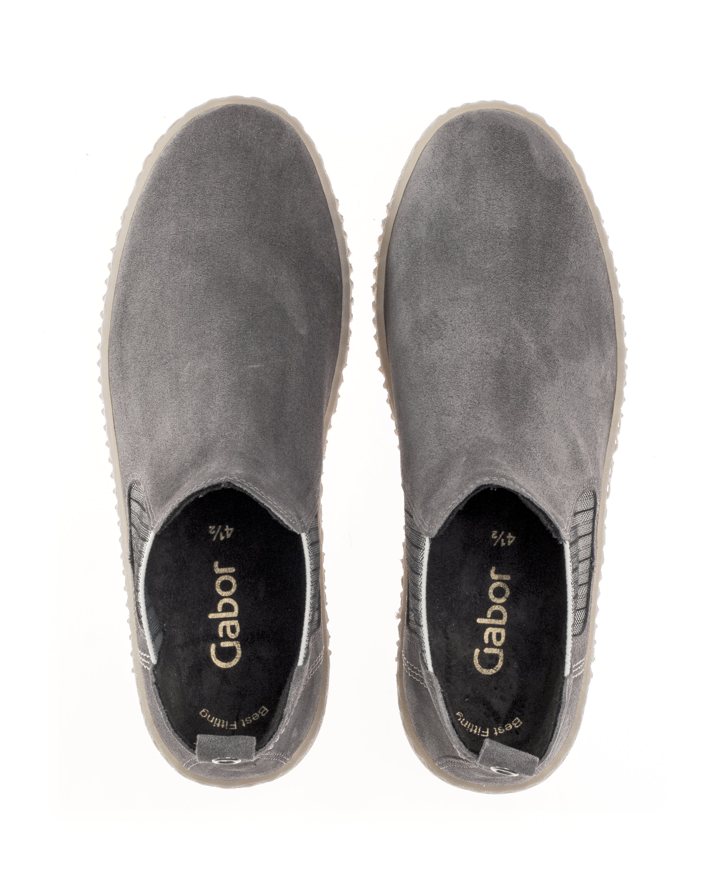 Chelsea Boots grises en velours - Image 3