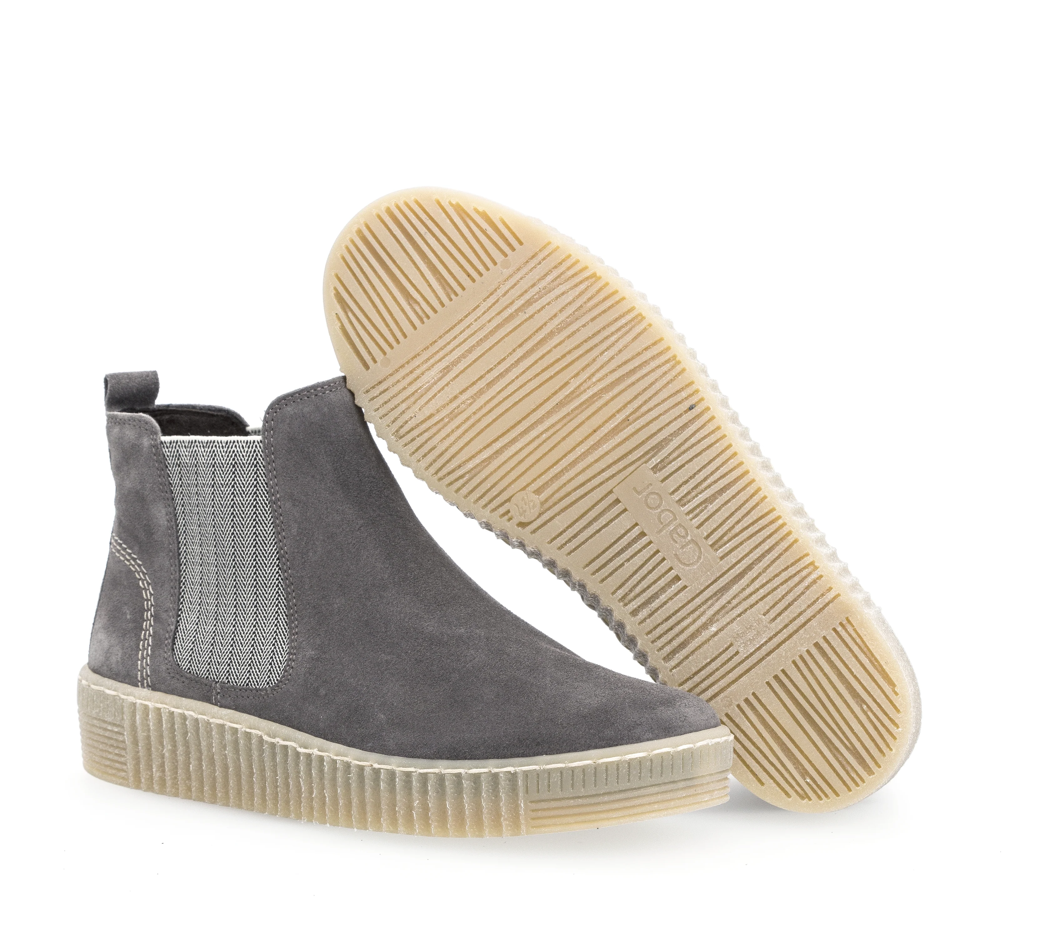 Chelsea Boots grises en velours - Image 5