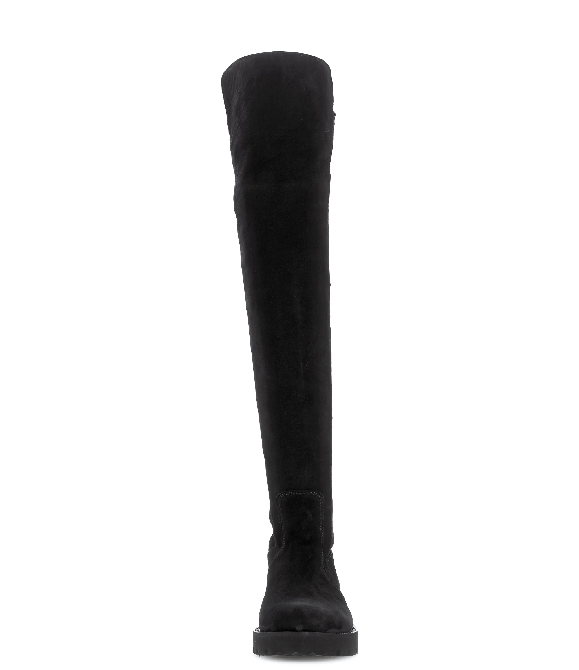 Cuissardes noires en cuir nubuk - Image 4