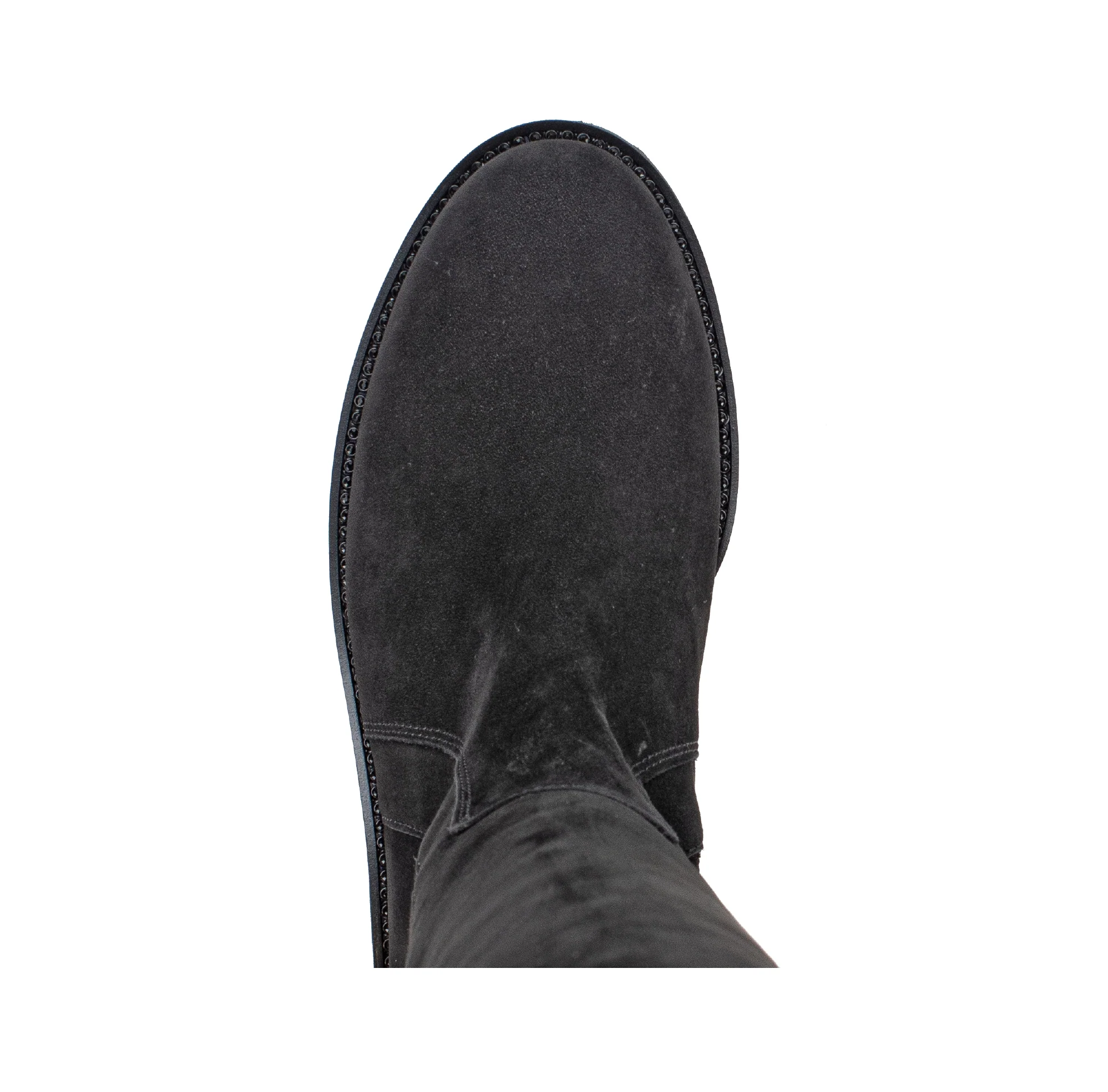 Cuissardes noires en cuir nubuk - Image 6