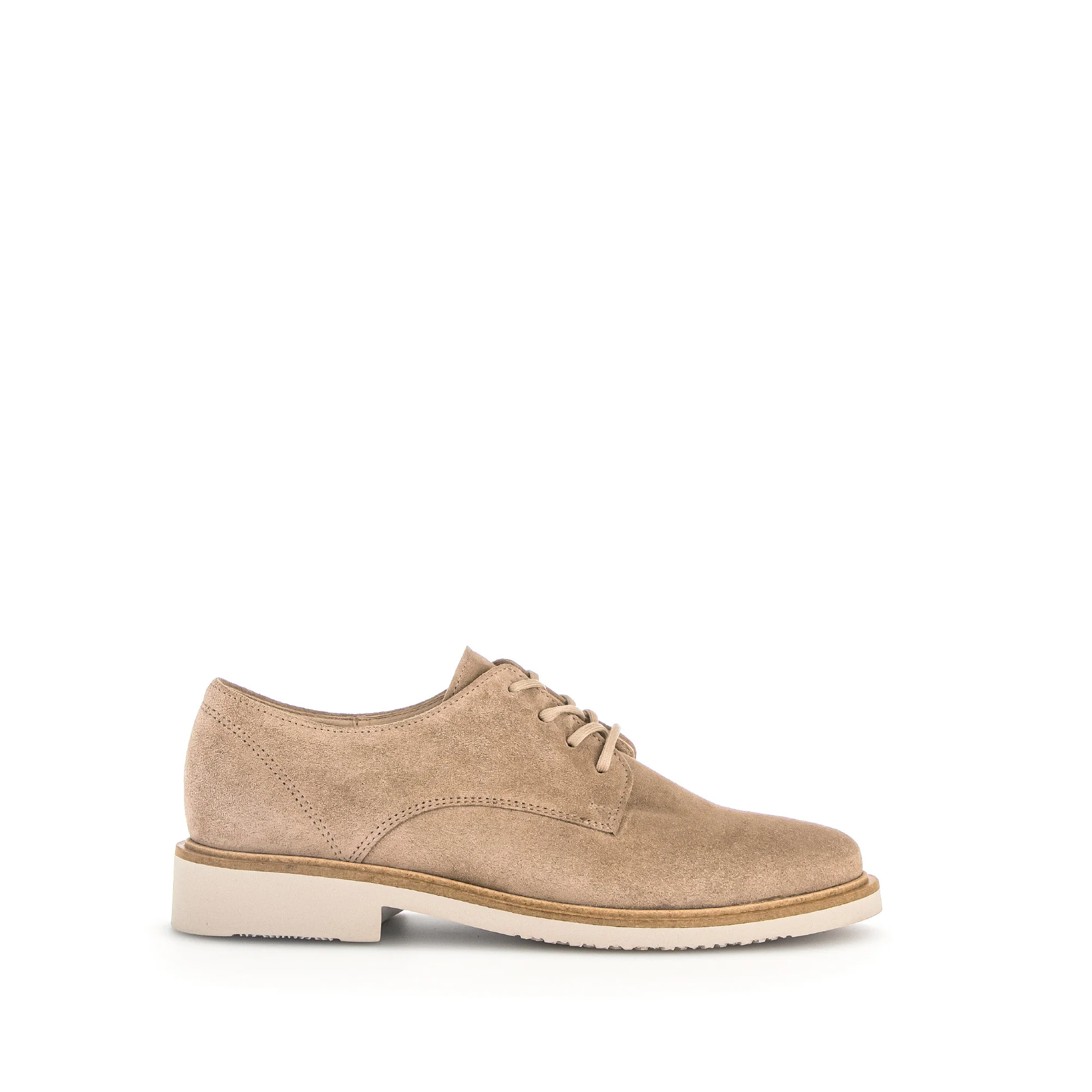 Derbies beiges en velours