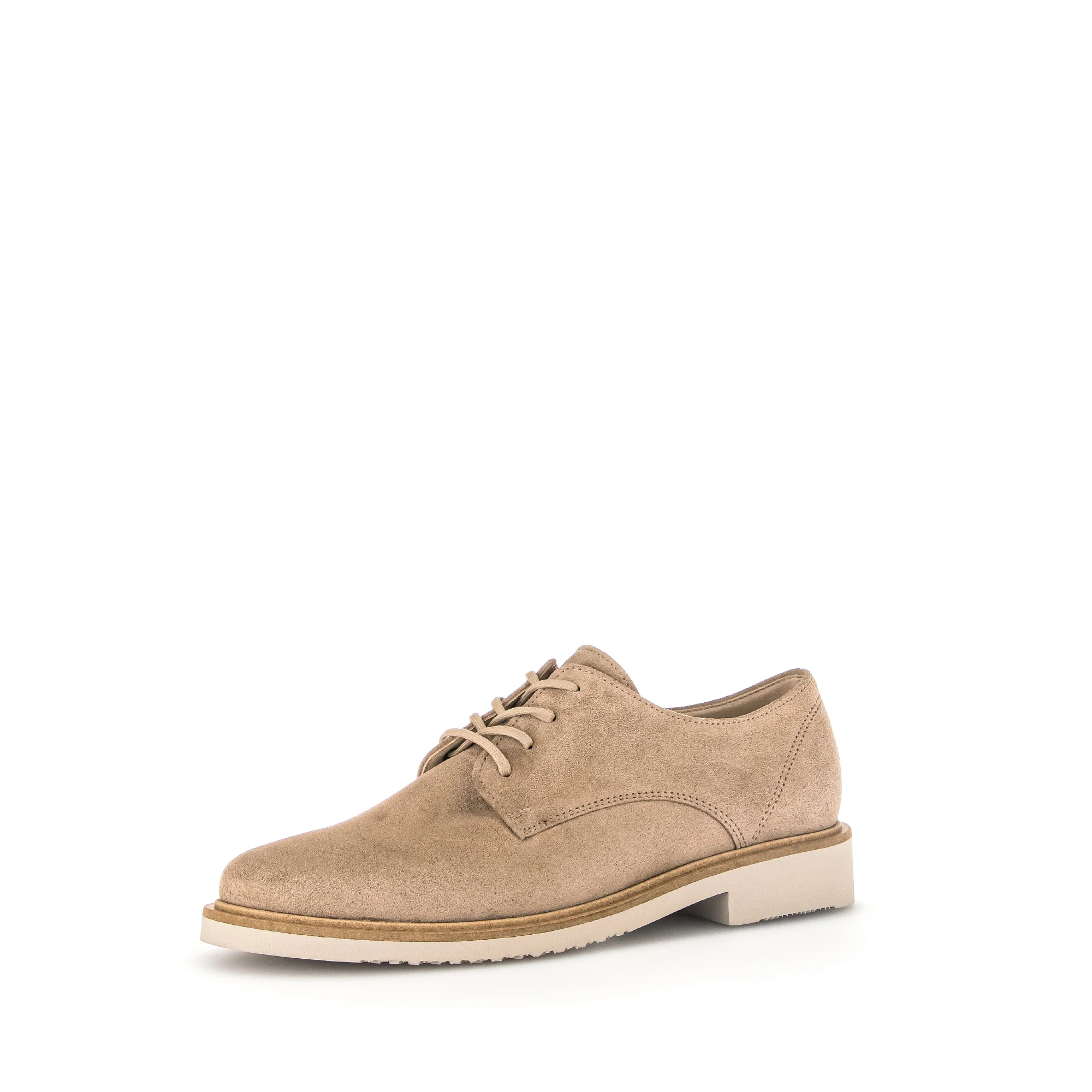Derbies beiges en velours - Image 3