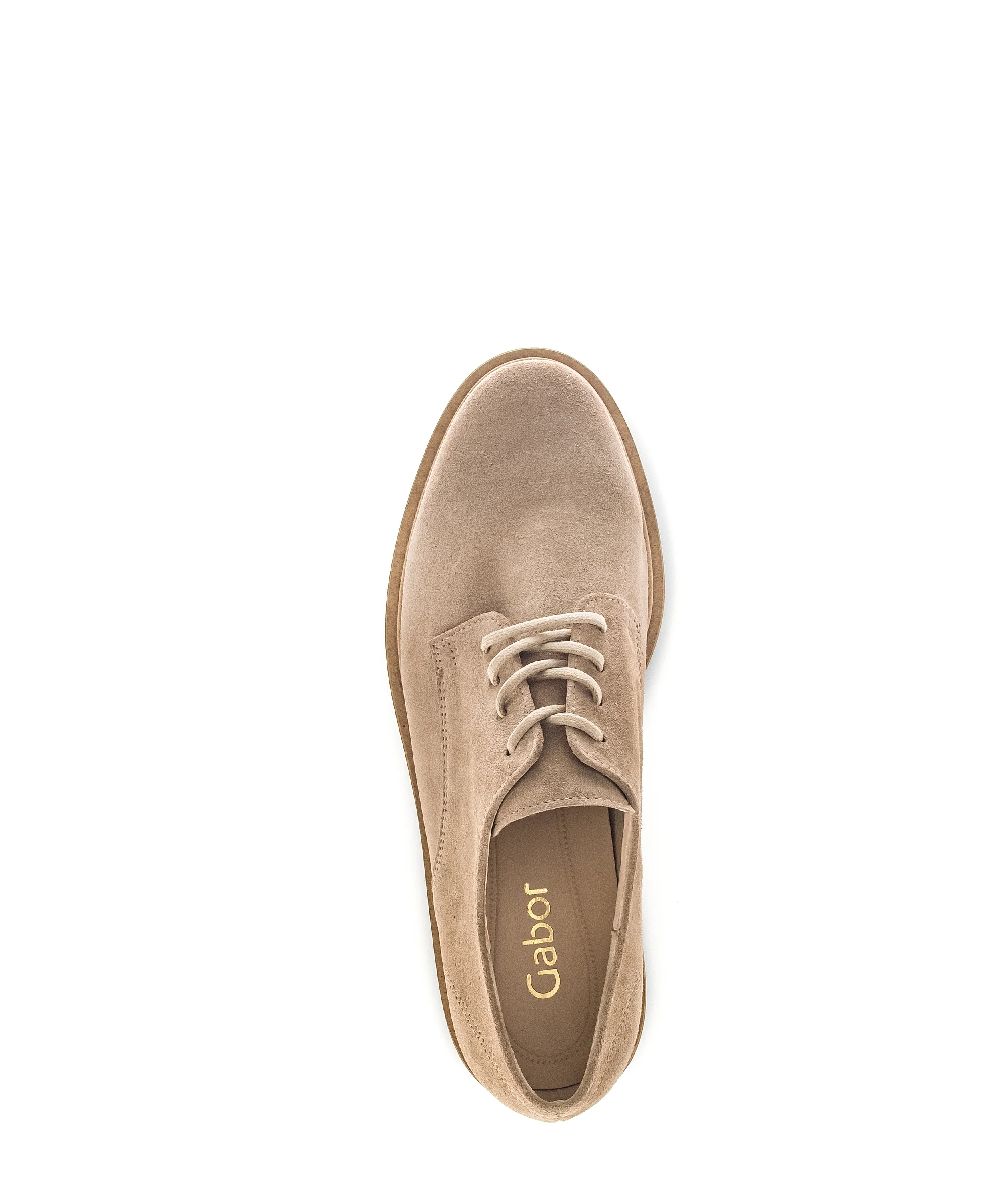 Derbies beiges en velours - Image 4