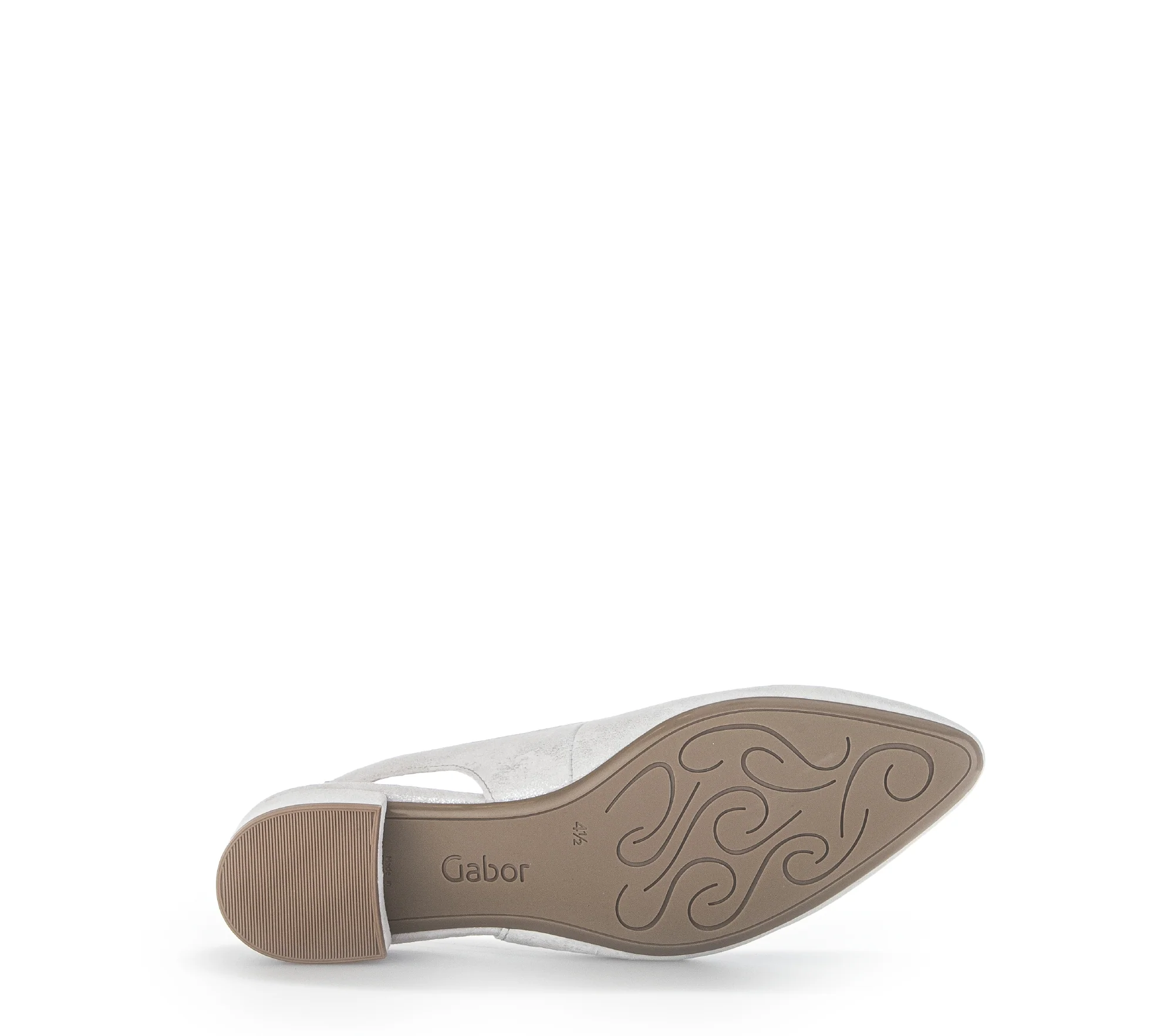 Escarpins à bride arrière argentée en cuir métallisé - Image 6