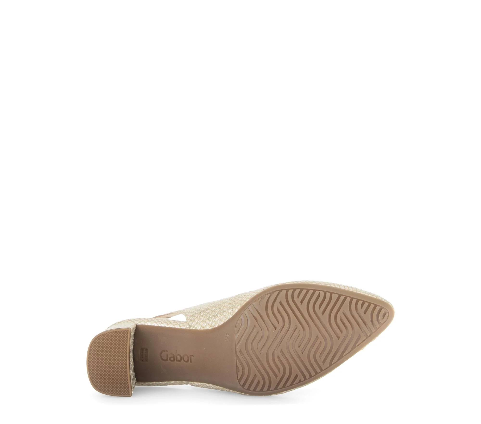 Escarpins à bride arrière dorées en cuir tressé - Image 7