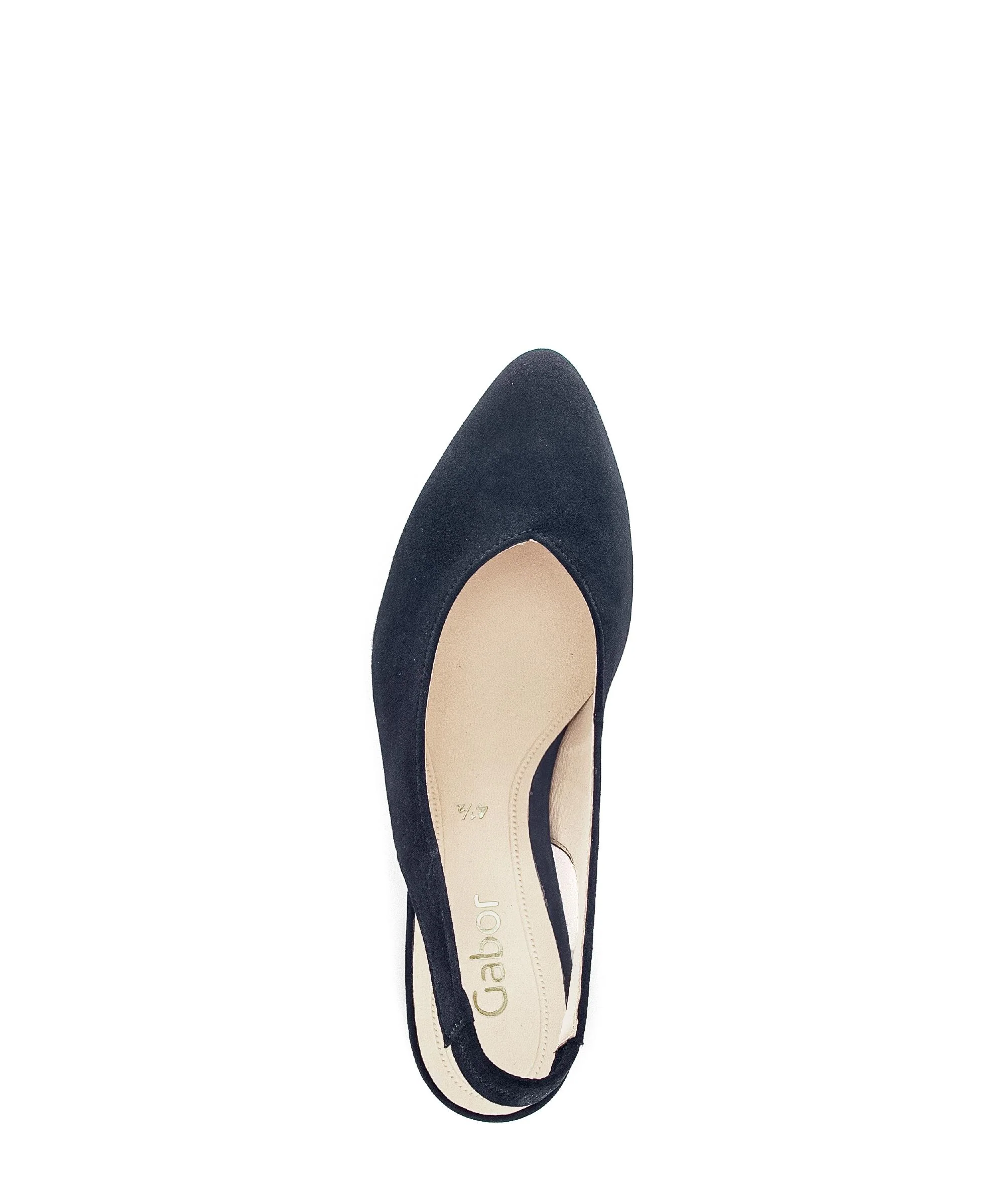 Escarpins à bride arrière bleu marine en Nubuck - Image 3