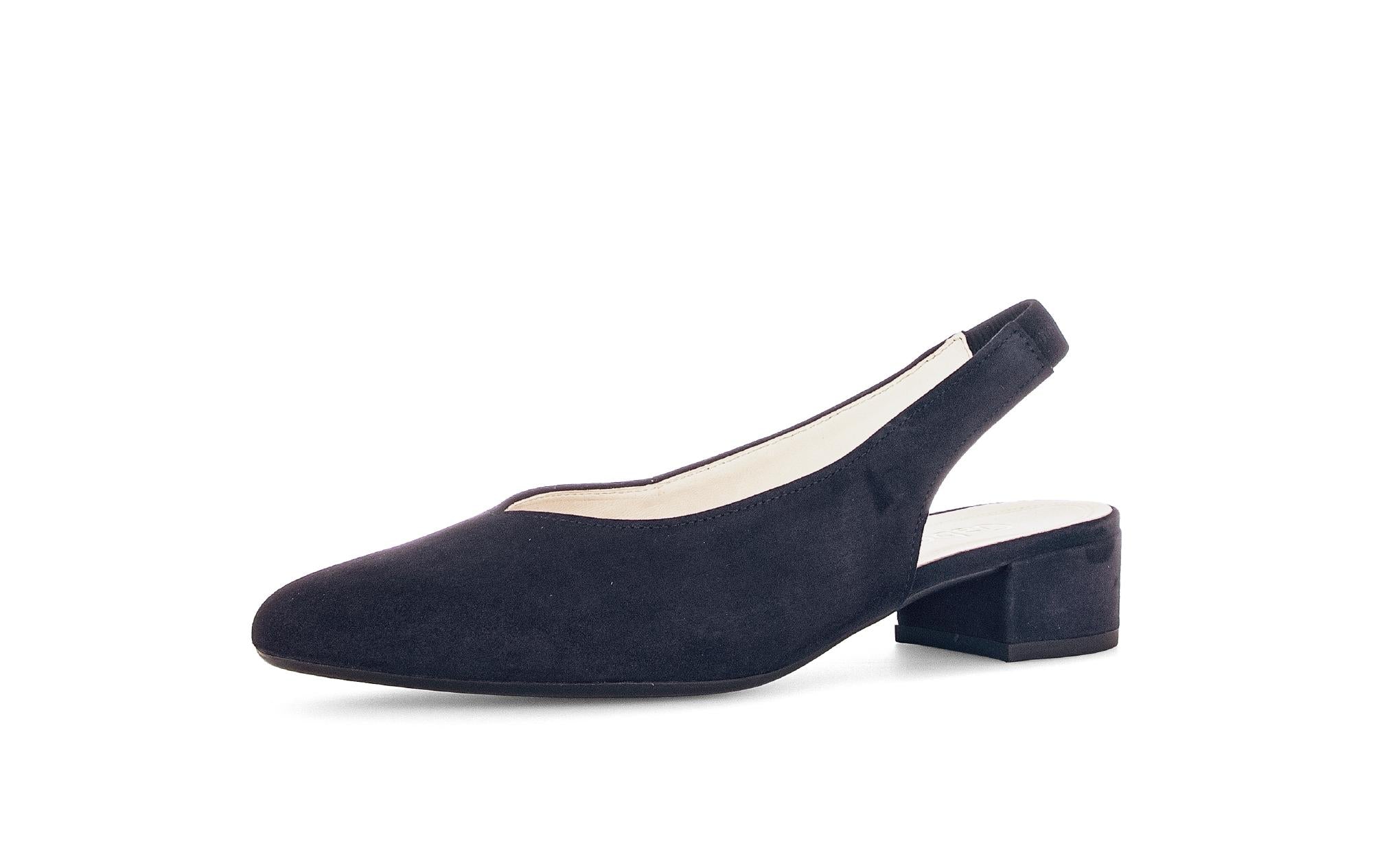 Escarpins à bride arrière bleu marine en Nubuck - Image 6