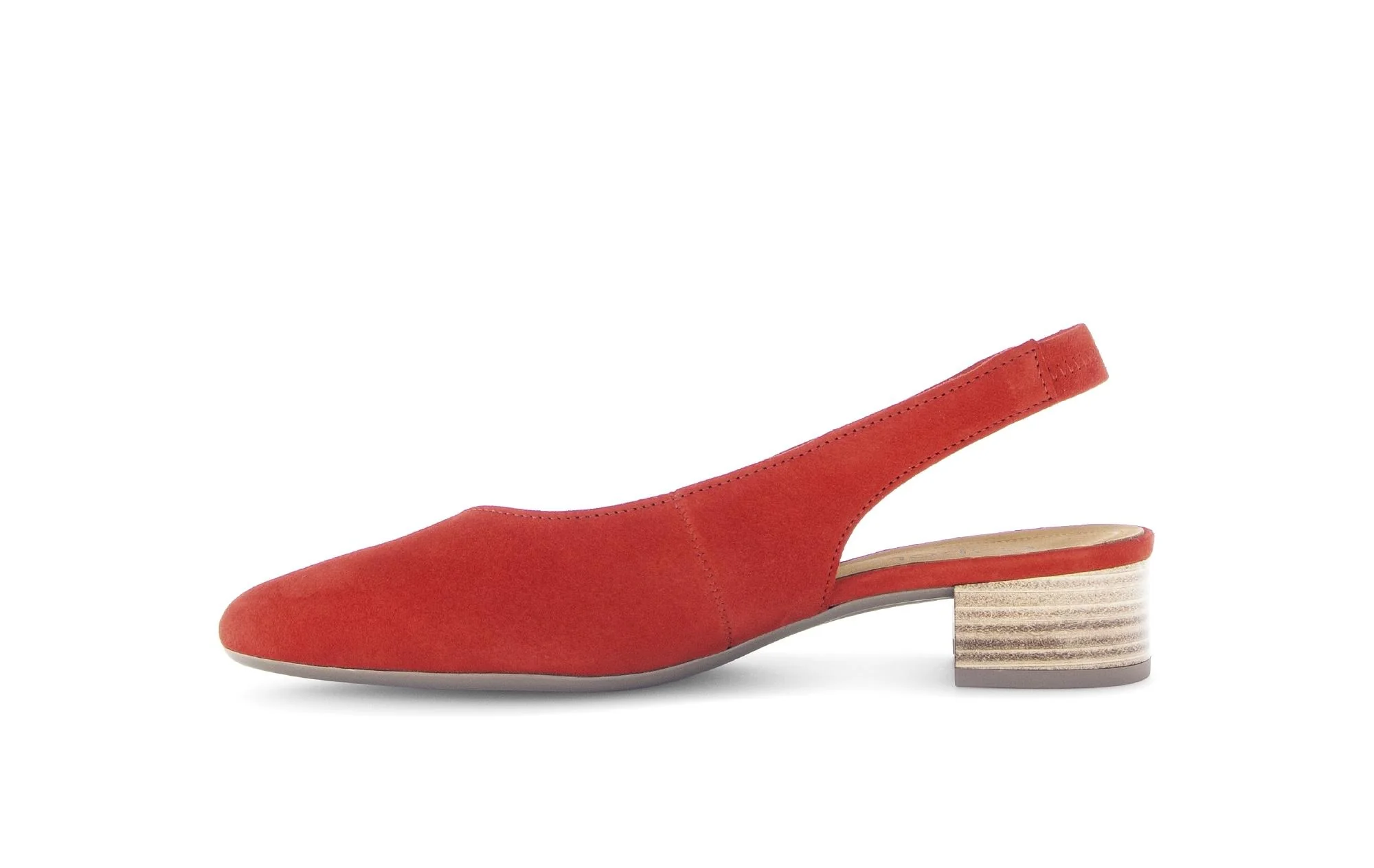 Escarpins à bride arrière rouges en Nubuck - Image 2