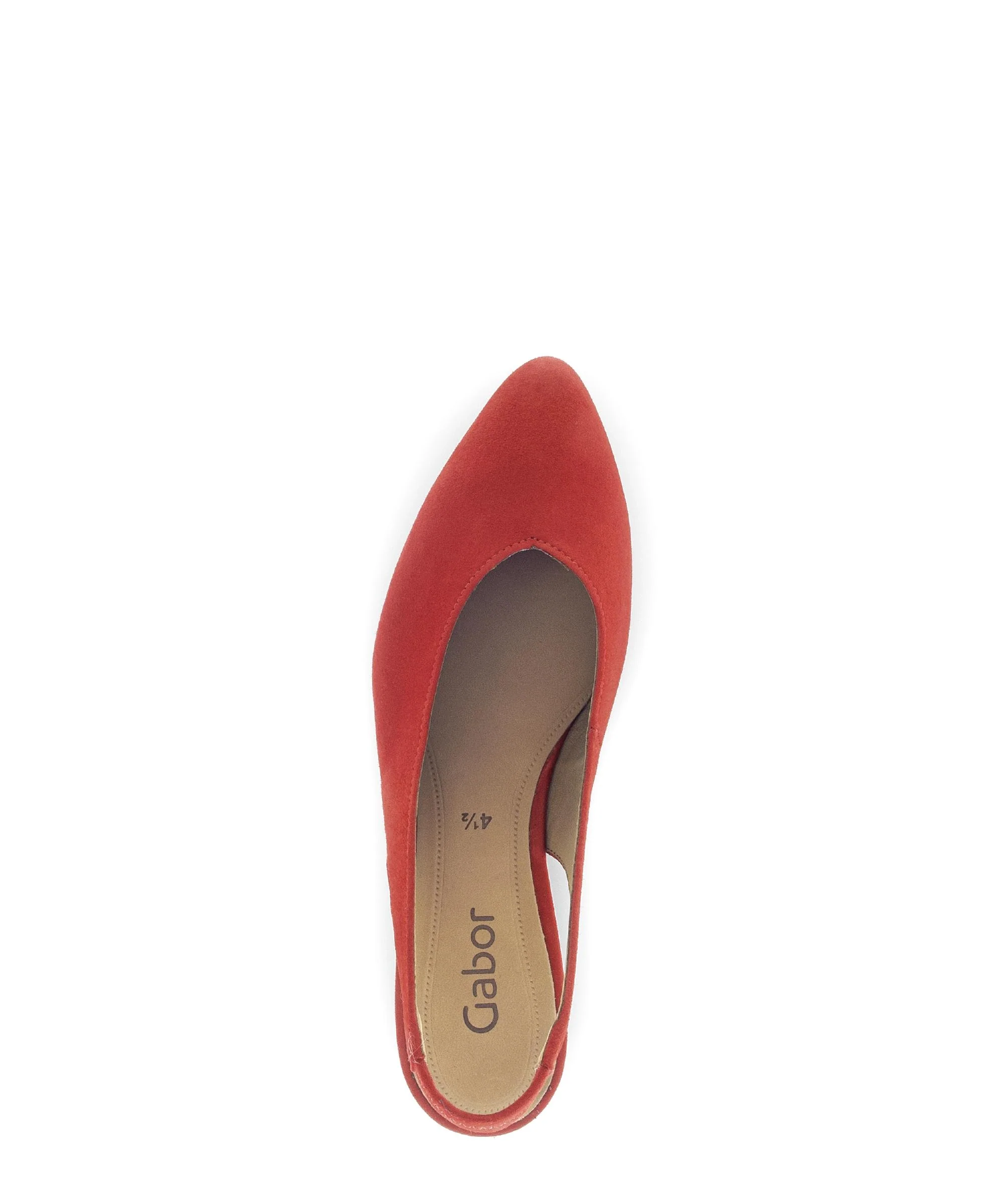 Escarpins à bride arrière rouges en Nubuck - Image 3