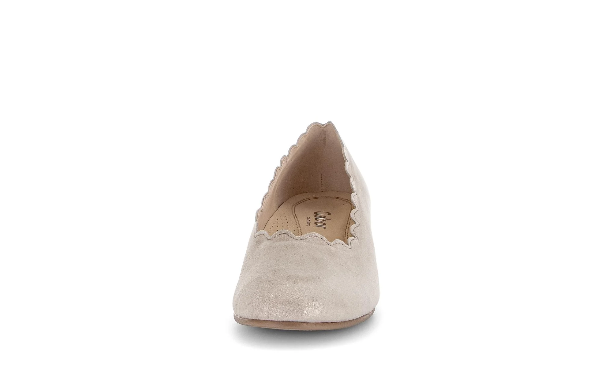 Escarpins beiges en nubuck irisé - Image 5