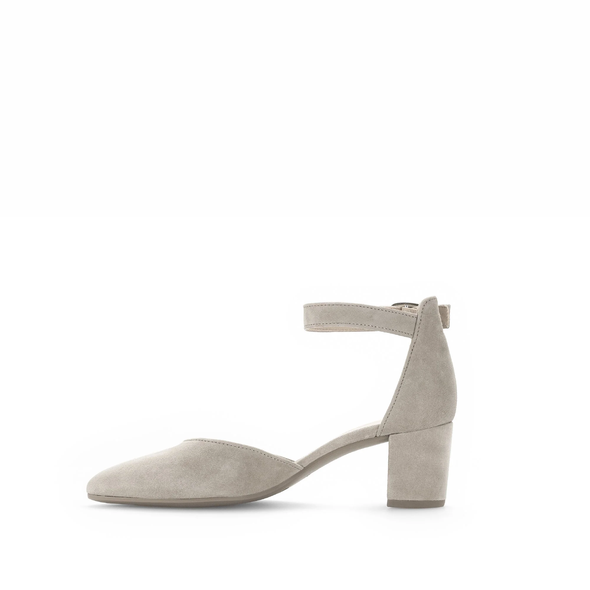 Escarpins beiges en cuir velours - Image 2