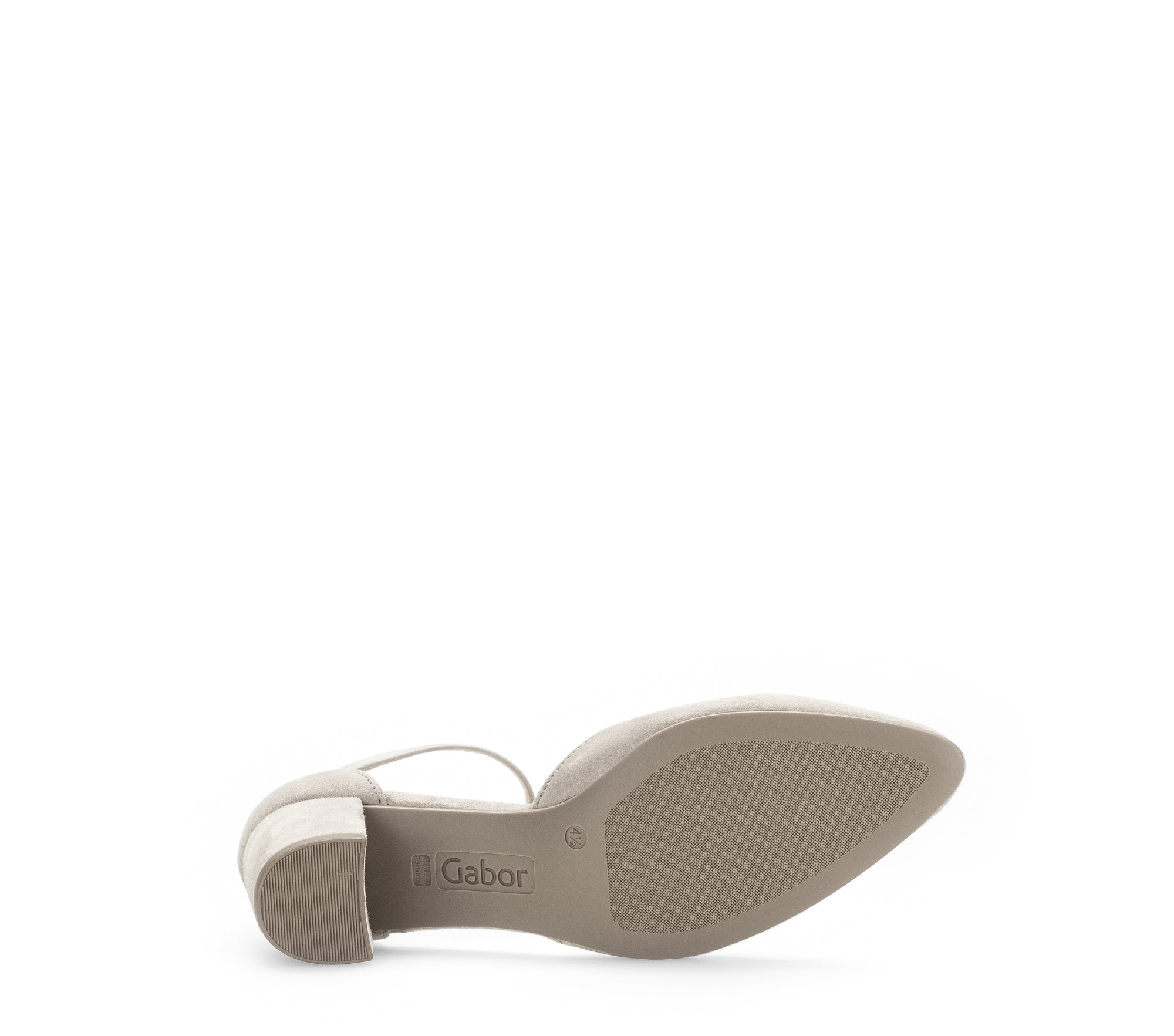 Escarpins beiges en cuir velours - Image 4