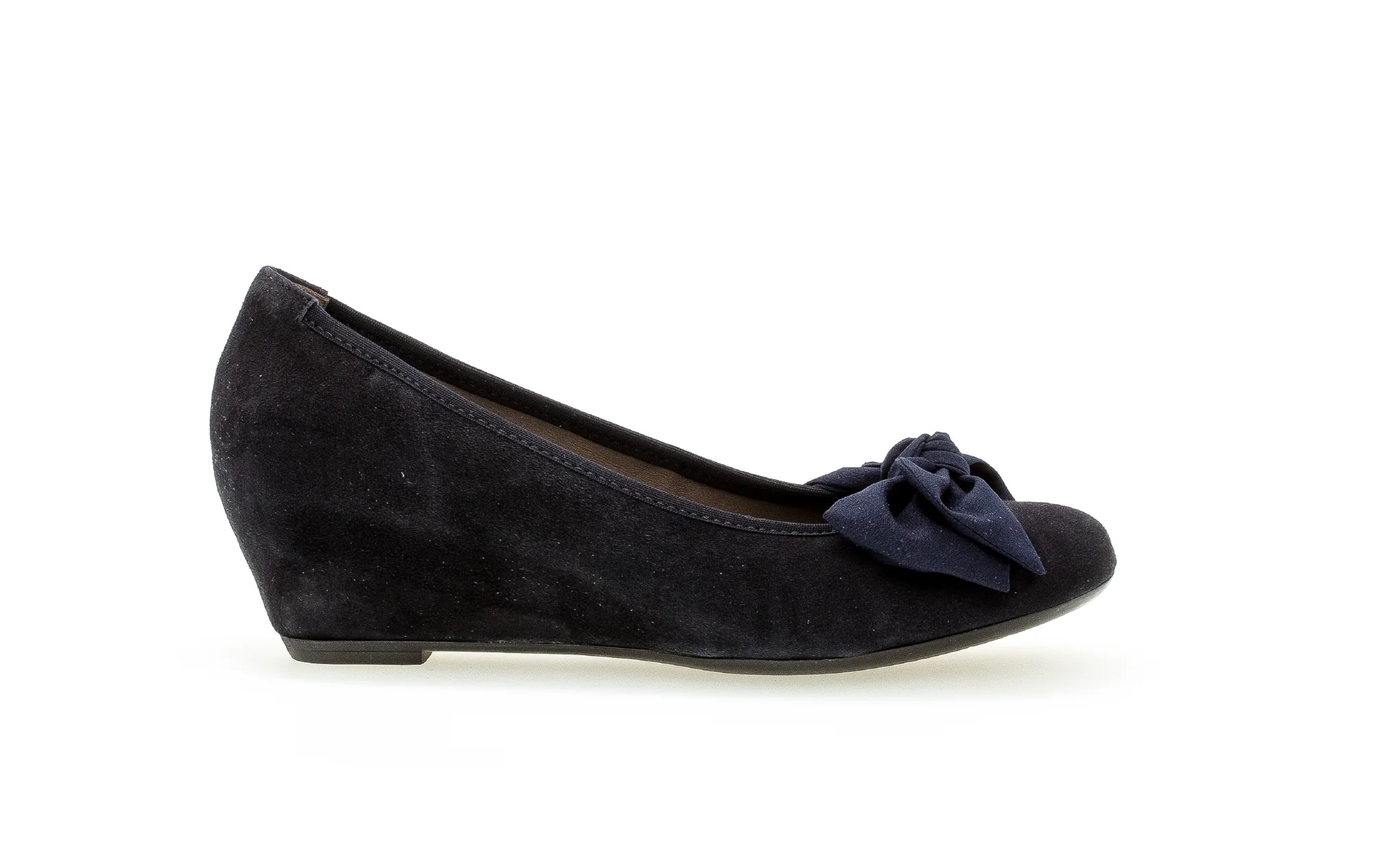 Escarpins bleu marine en daim