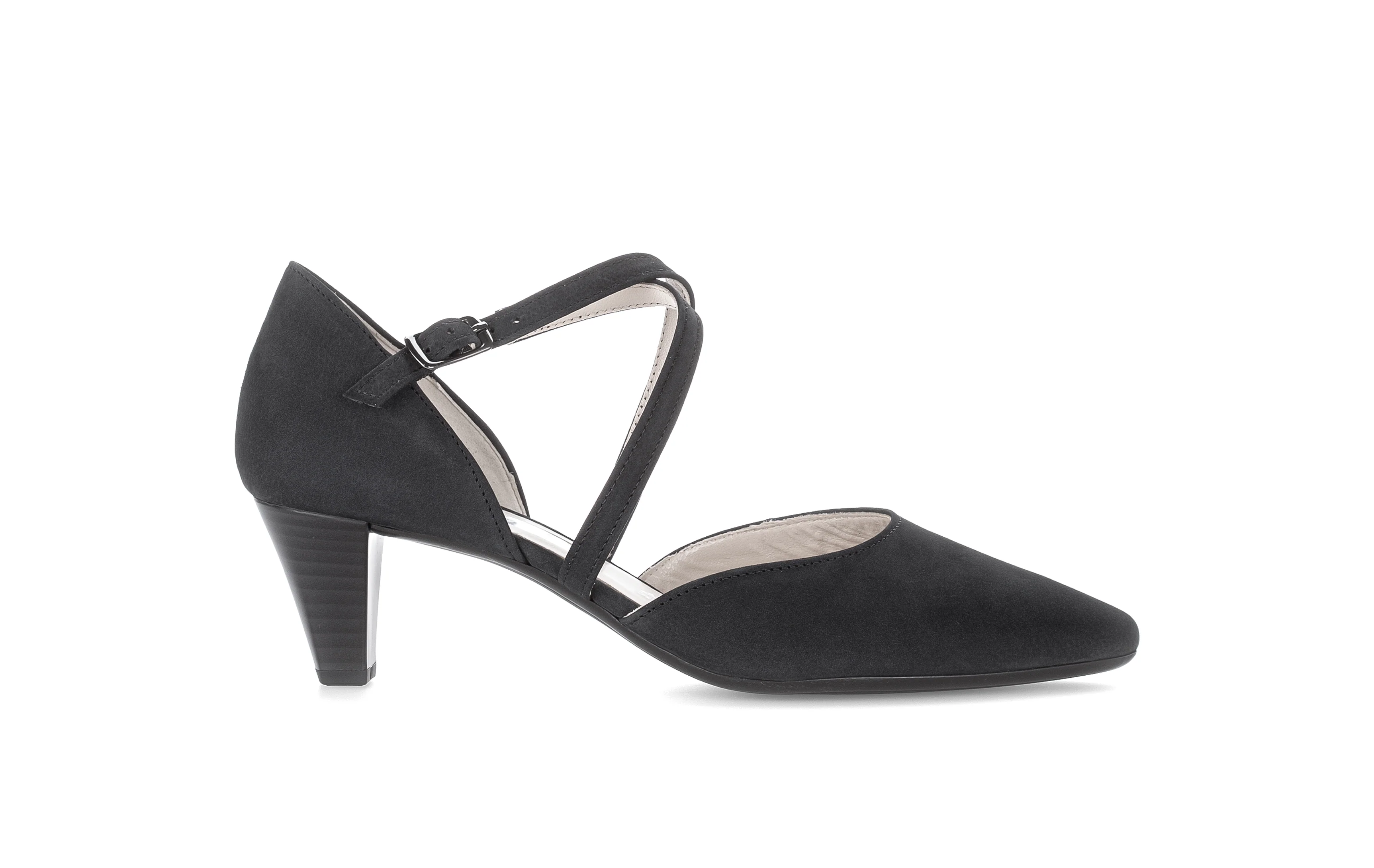 Escarpins bleus en cuir