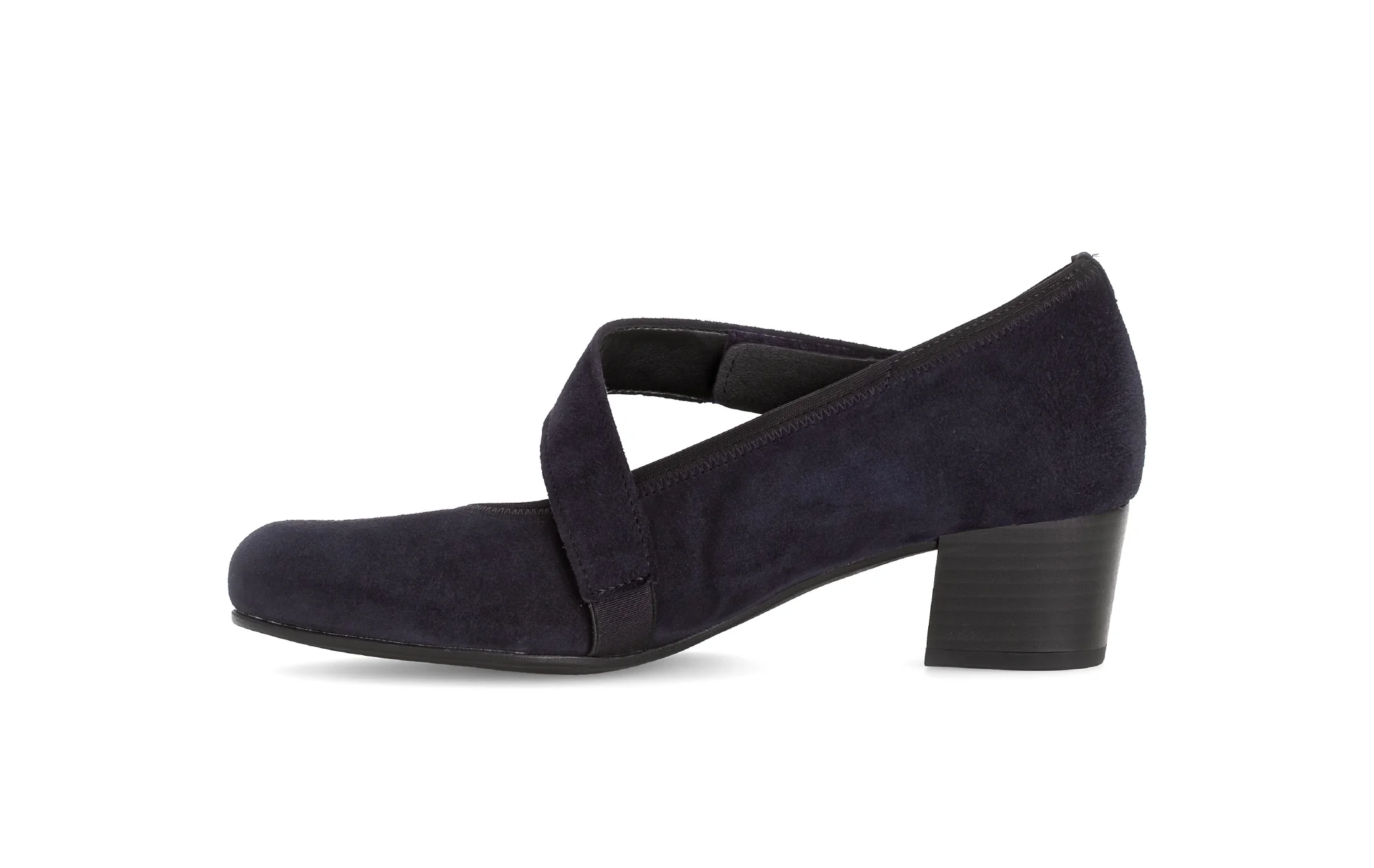 Escarpins bleus en cuir velours - Image 2