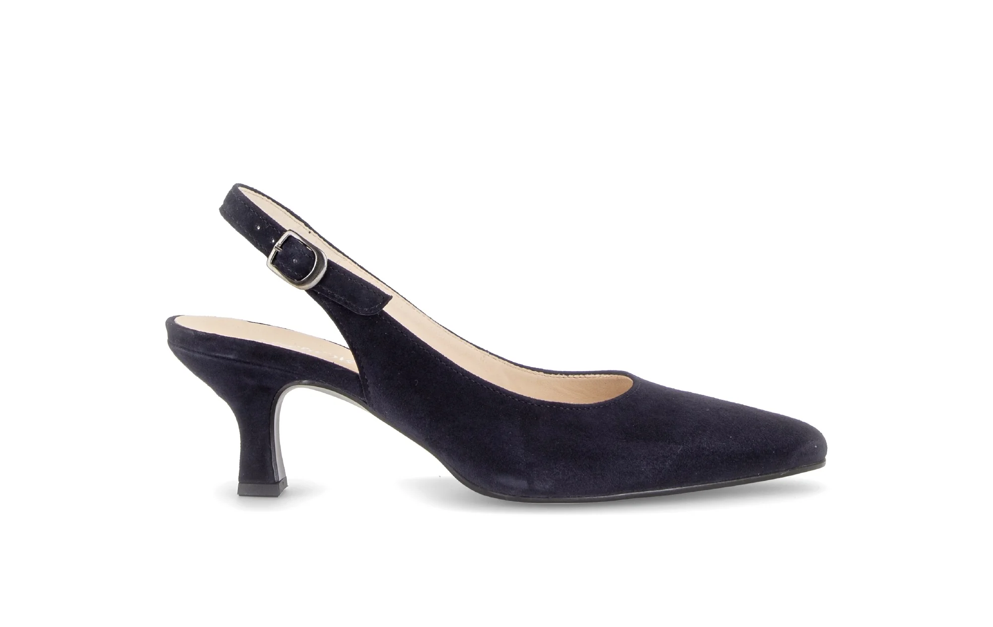 Escarpins brides arrière bleus en velours