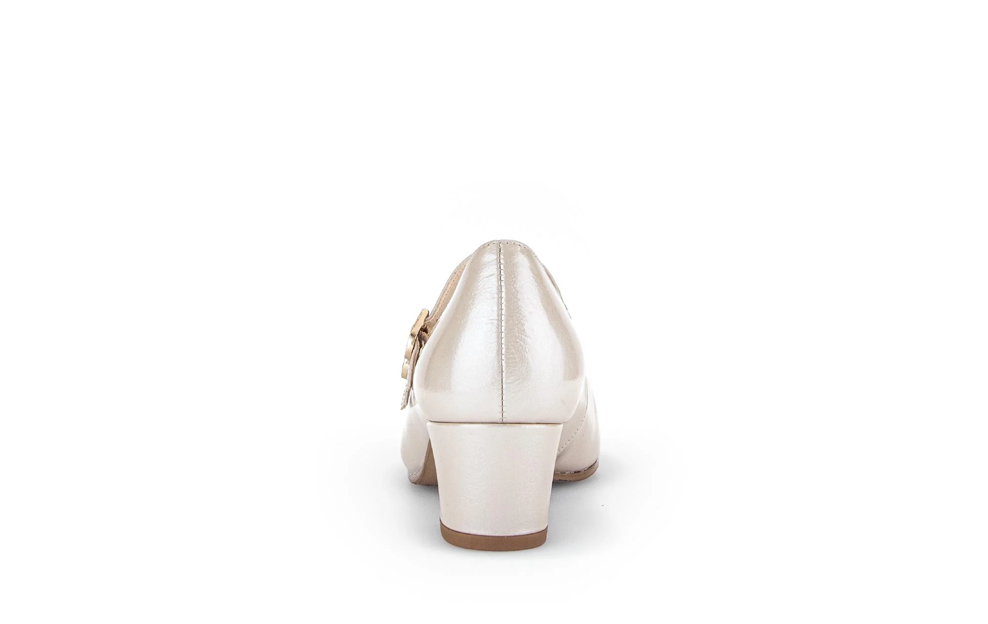 Escarpins beiges en cuir vernis - Image 4