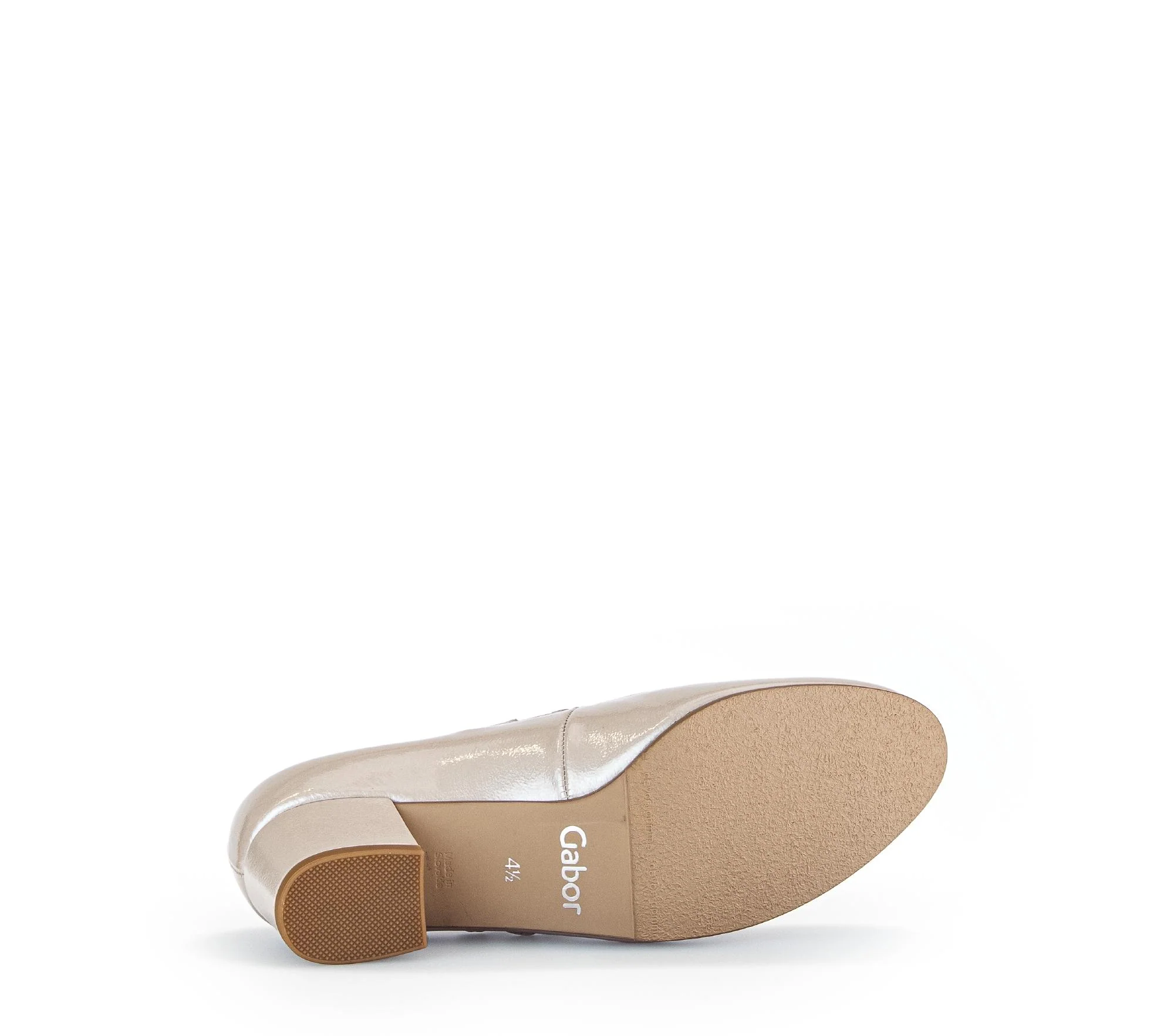 Escarpins beiges en cuir vernis - Image 7