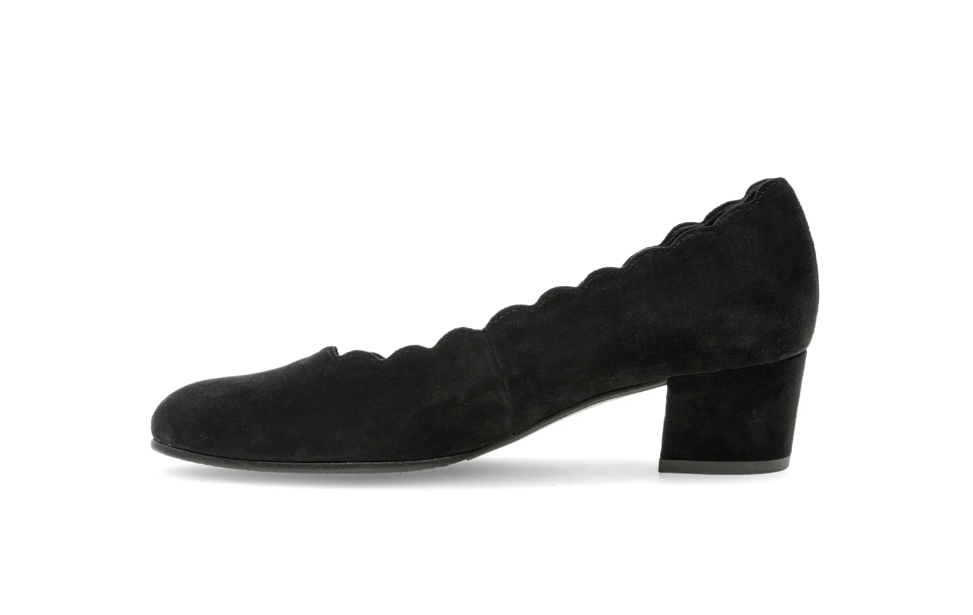 Escarpins noirs en cuir velours - Image 2